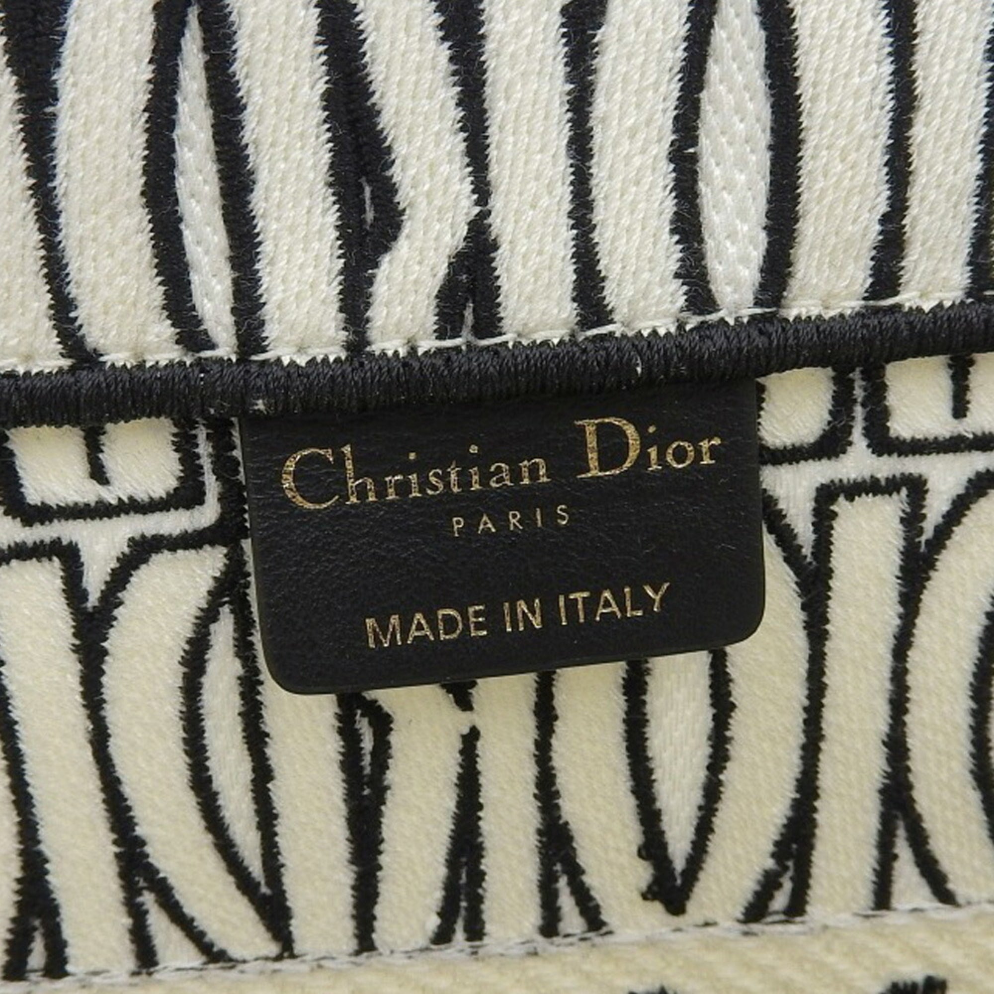 Christian Dior Black White Jacquard Tote Bag (Pre-Owned)