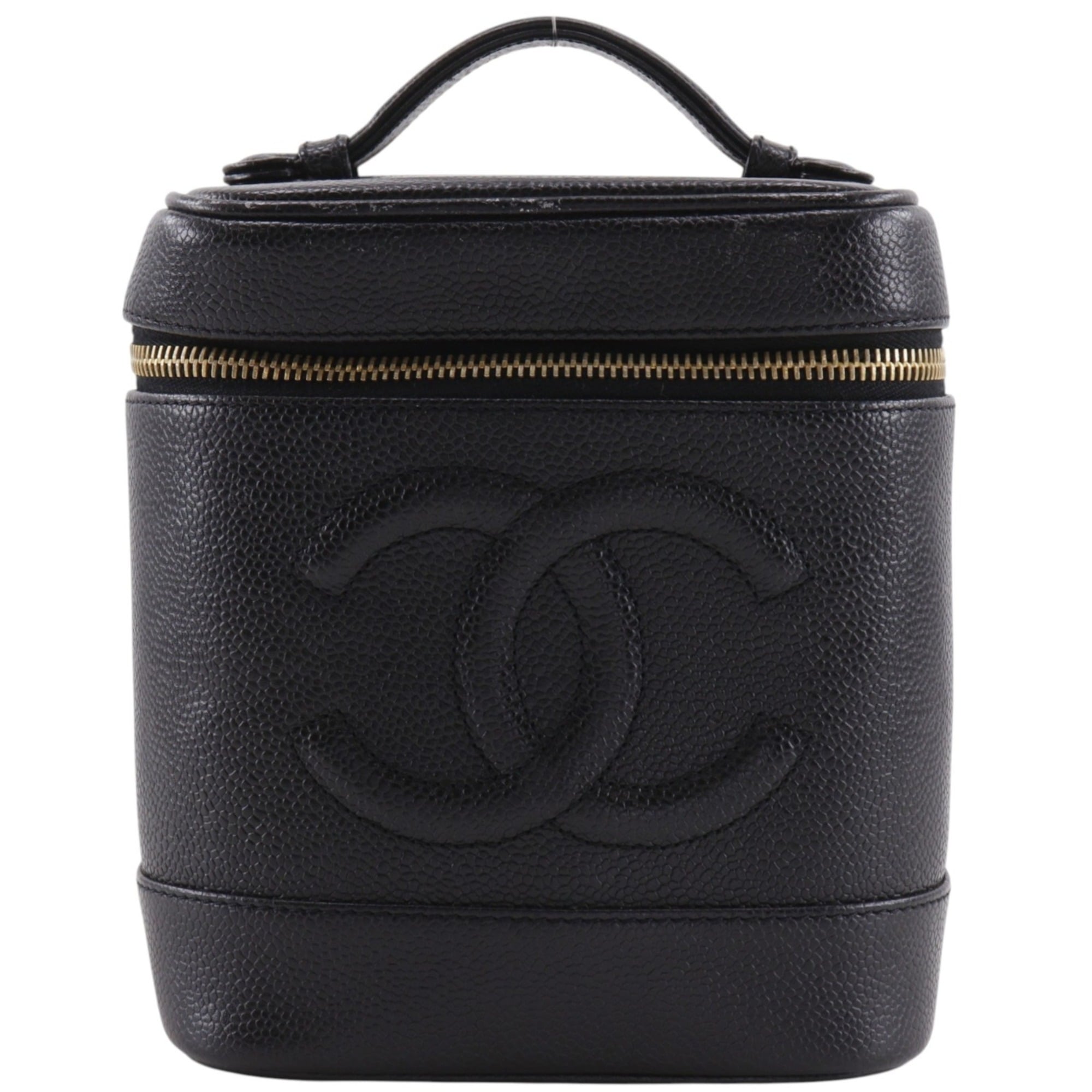 Chanel Black Grained Calfskin Vanity Bag (Pre-Owned)