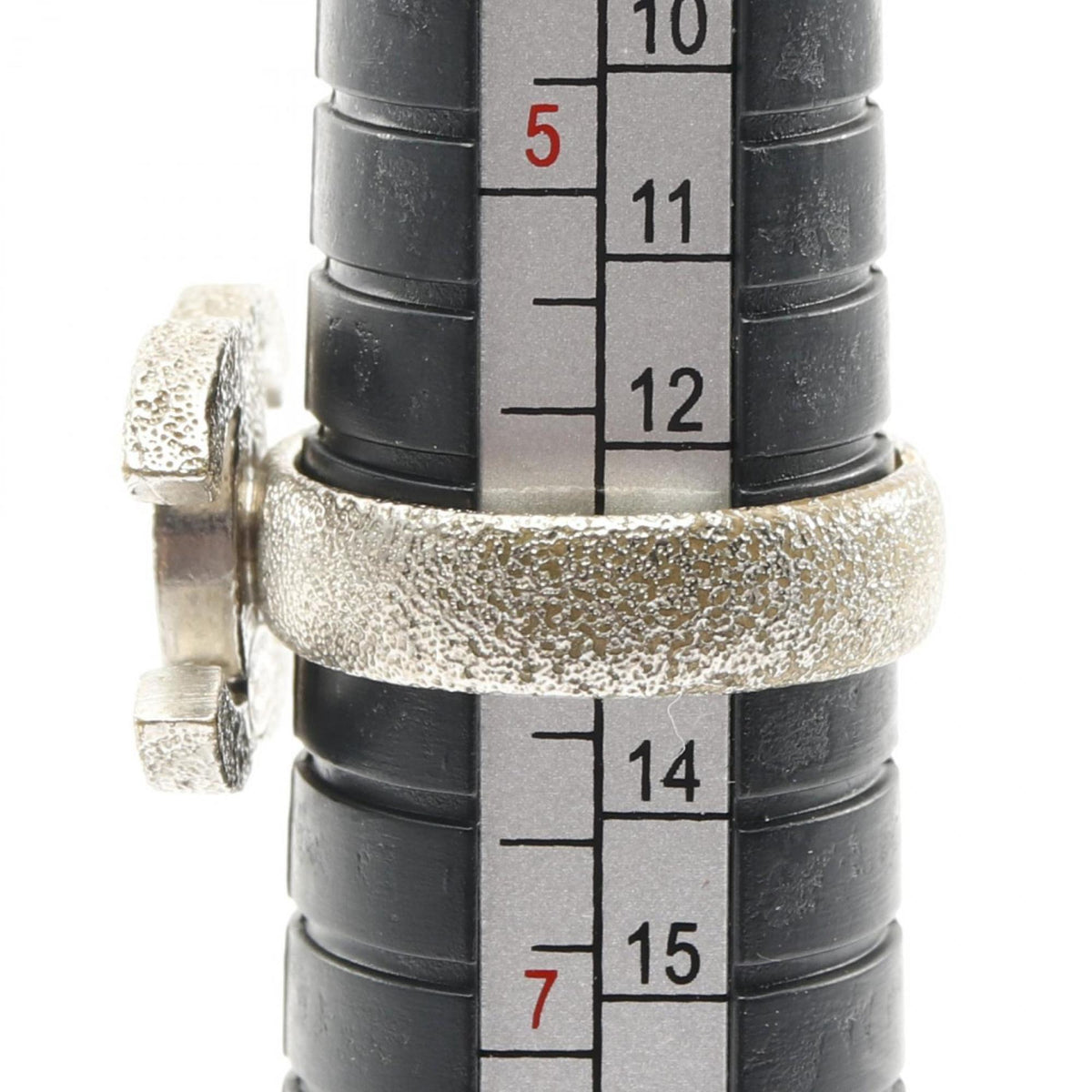 Chanel Silver Stainless Steel Band Ring (Pre-Owned)