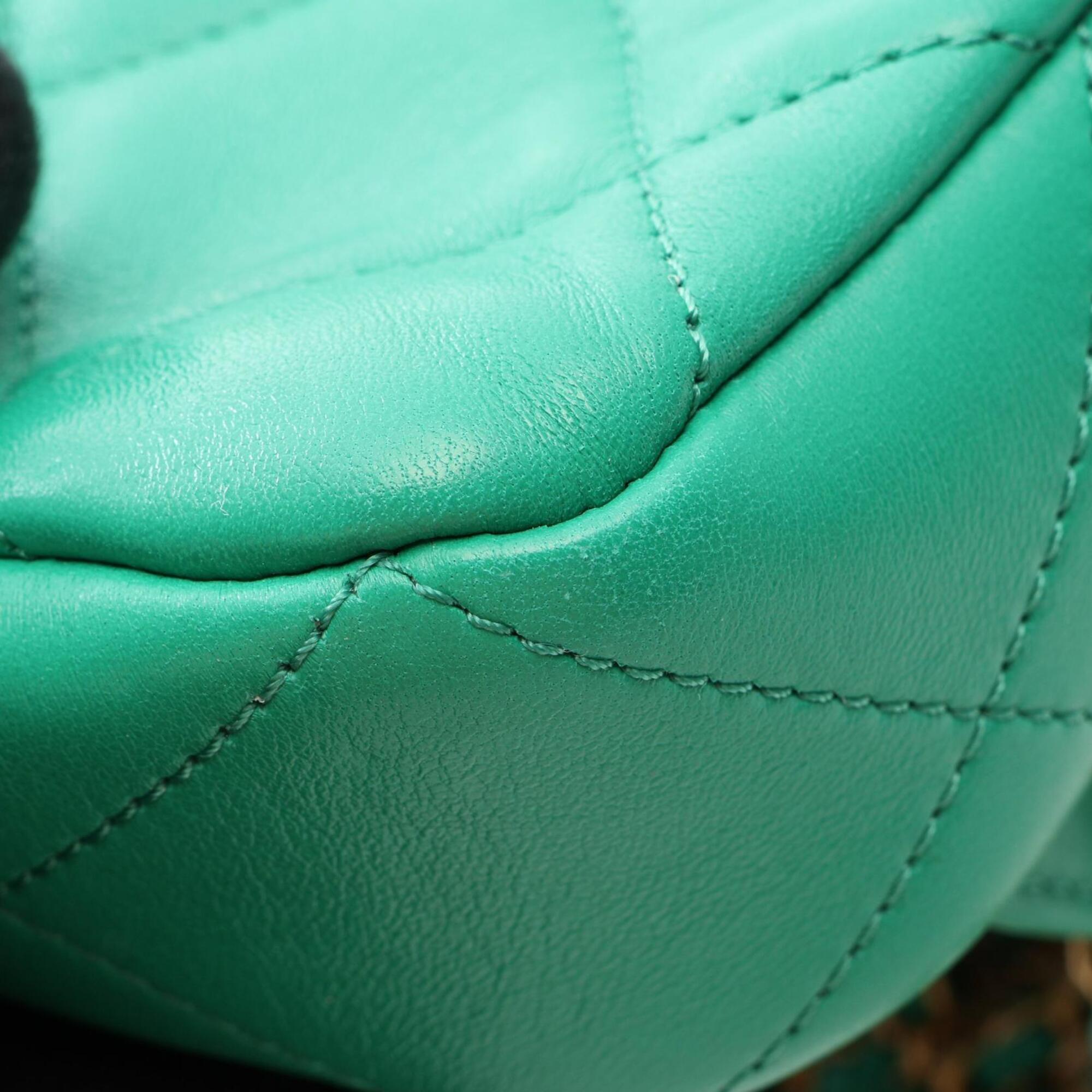 Chanel Green Leather Backpack (Pre-Owned)