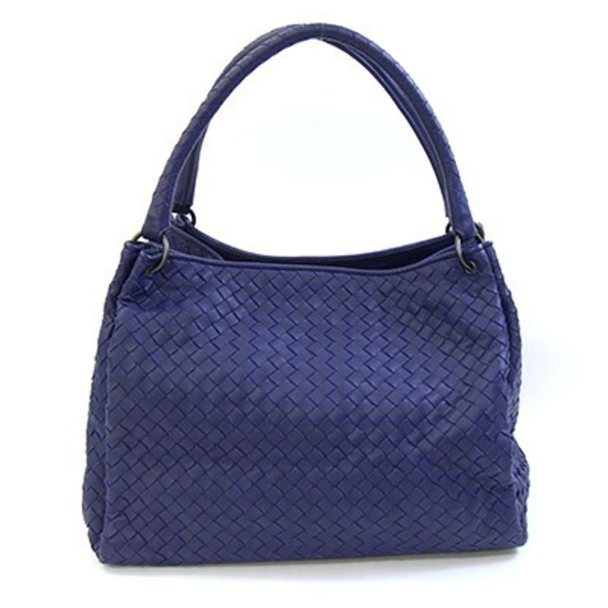 Bottega Veneta Blue Intrecciato Shoulder Bag (Pre-Owned)