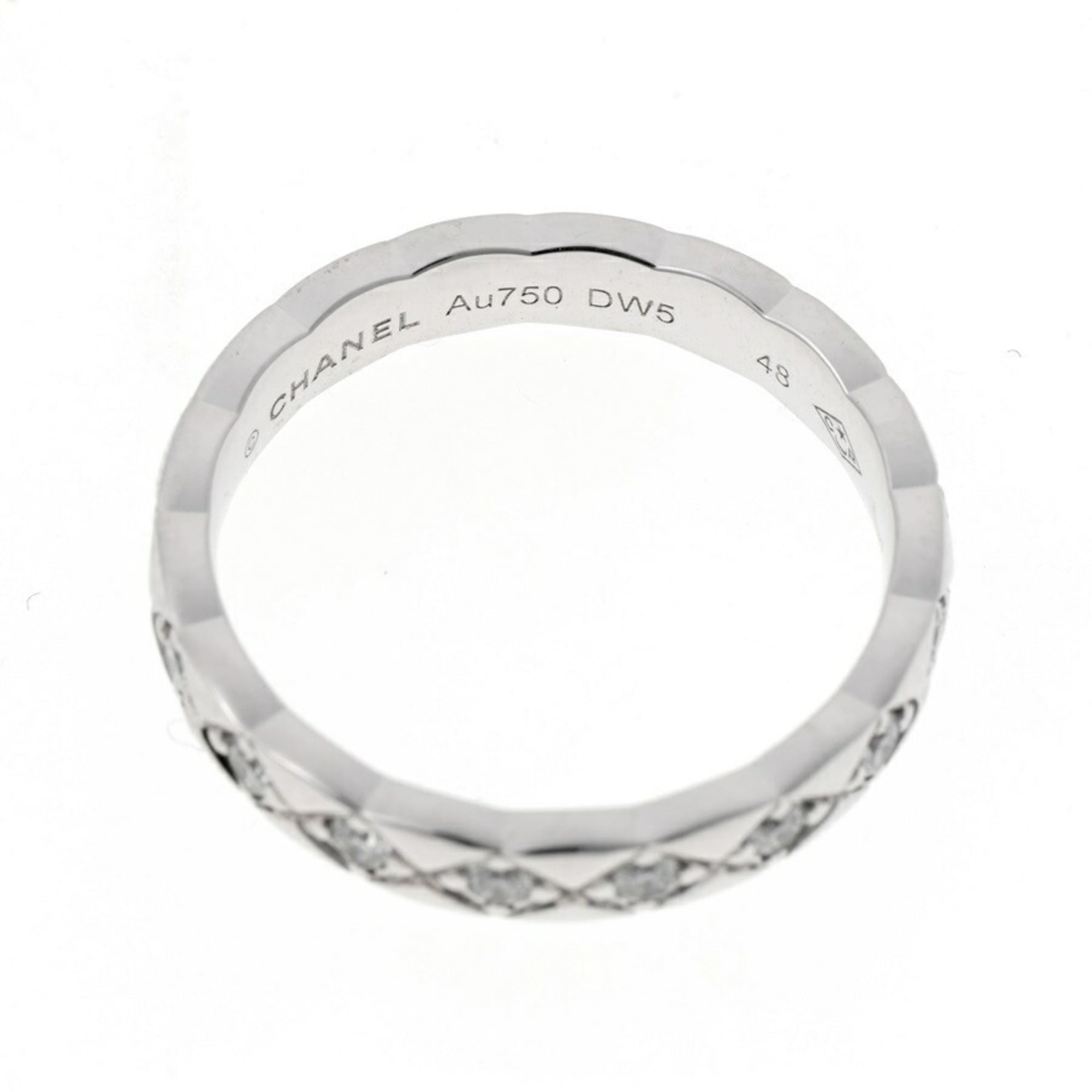 Chanel White Gold White Gold (18K) Band Ring (Pre-Owned)