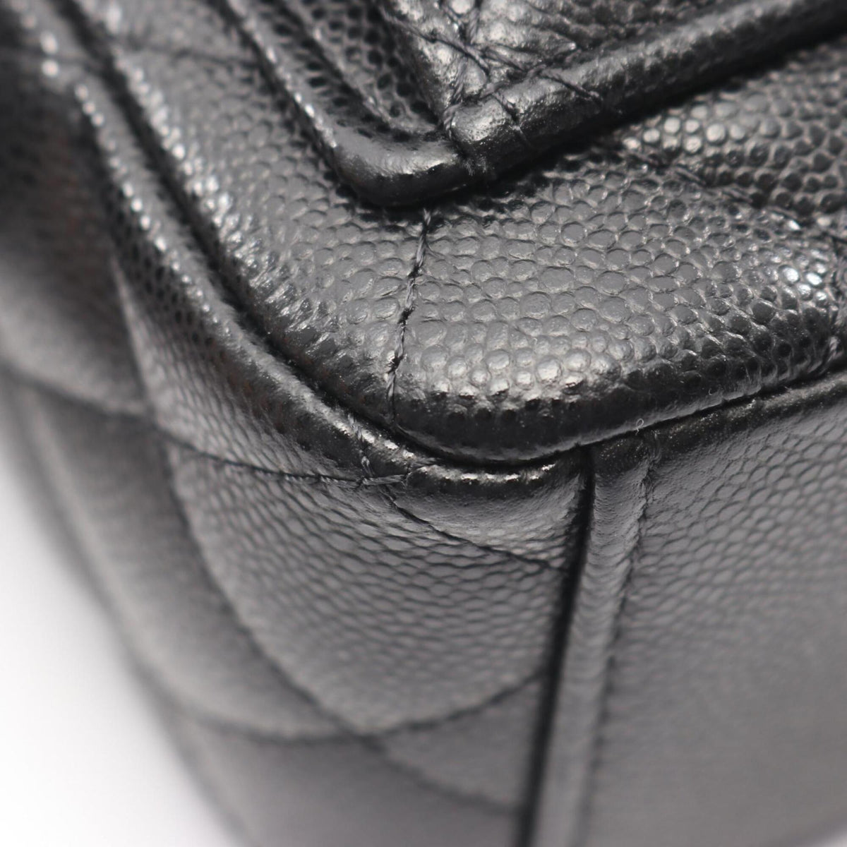 Chanel Black Grained Calfskin Backpack Handbag (Pre-Owned)