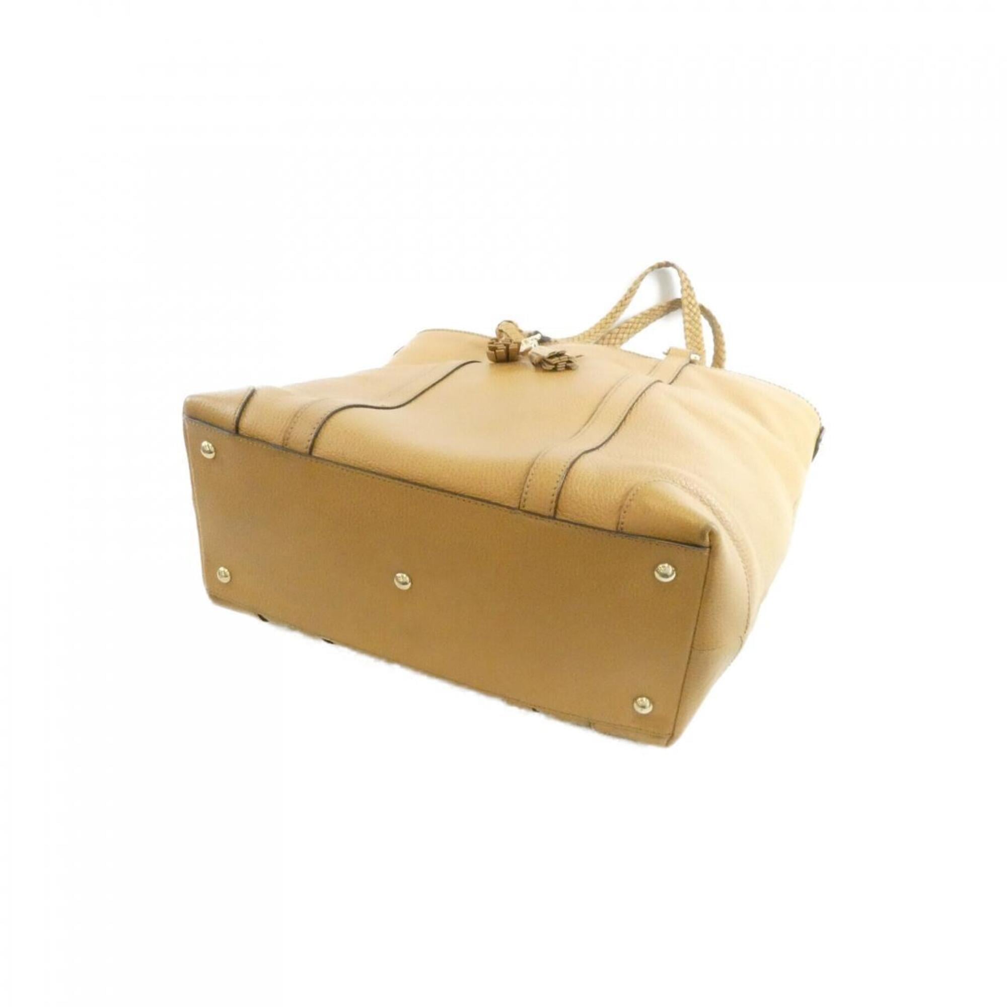 Gucci Dark Beige Leather Handbag (Pre-Owned)