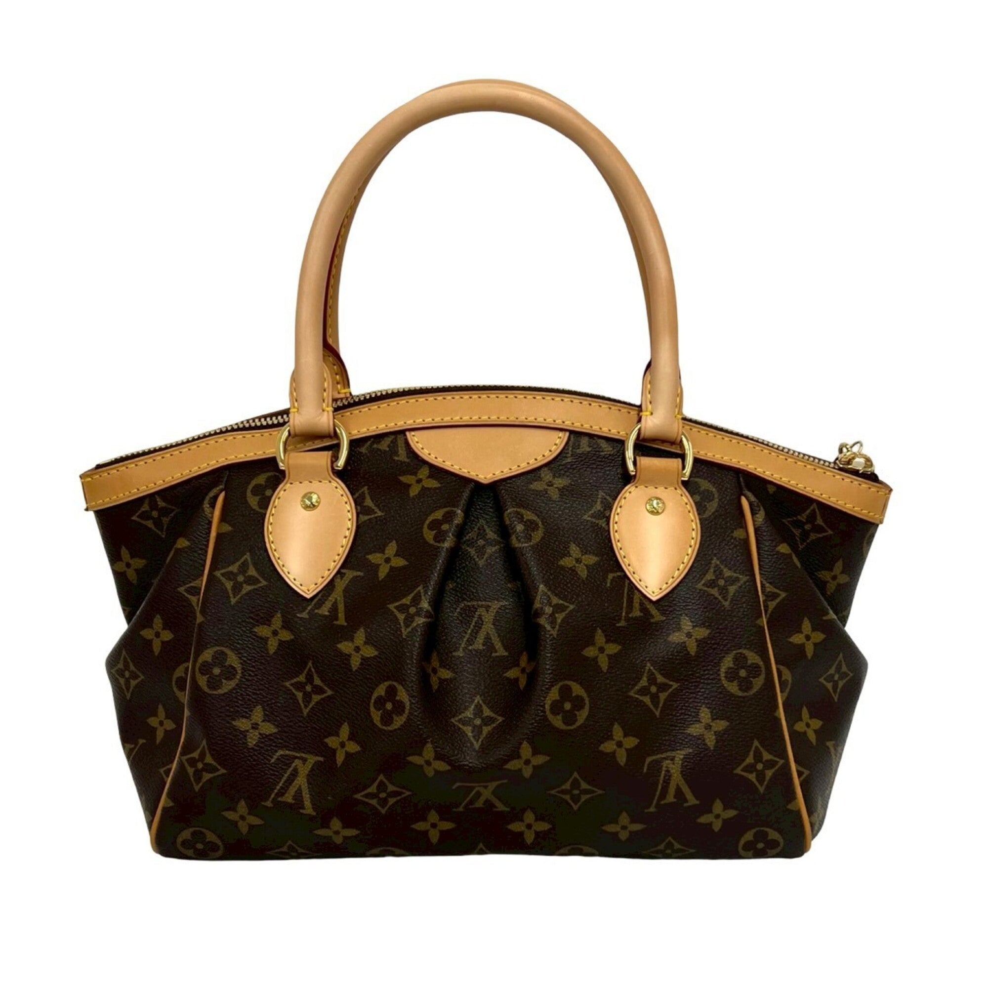 Louis Vuitton Brown Pvc Leather Boston Bag Handbag Tote Bag (Pre-Owned)