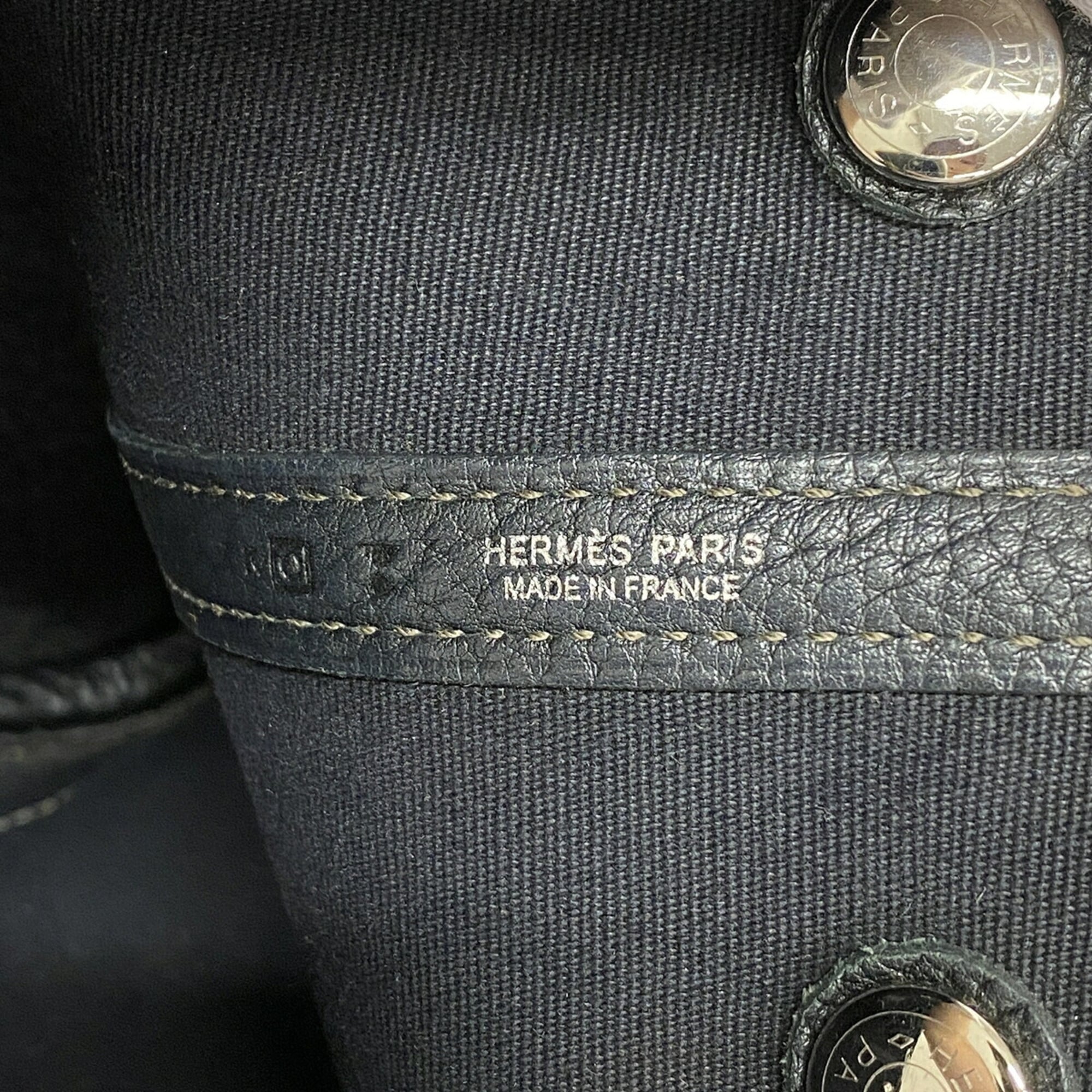 Hermes Black Toile Officier Tote Bag (Pre-Owned)