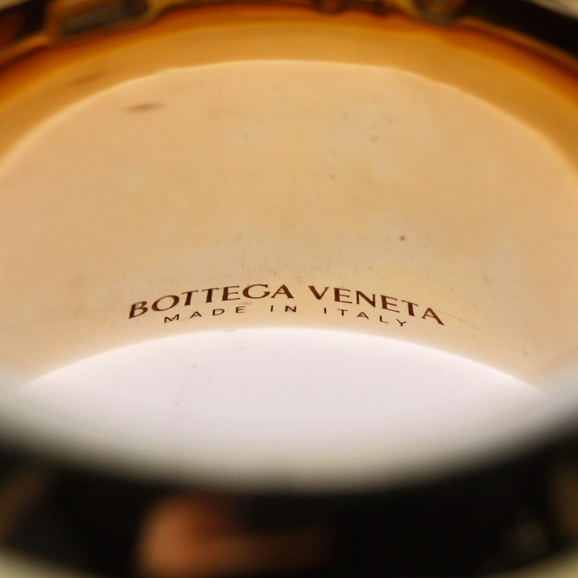 Bottega Veneta Gold Silver 925 Band Ring (Pre-Owned)