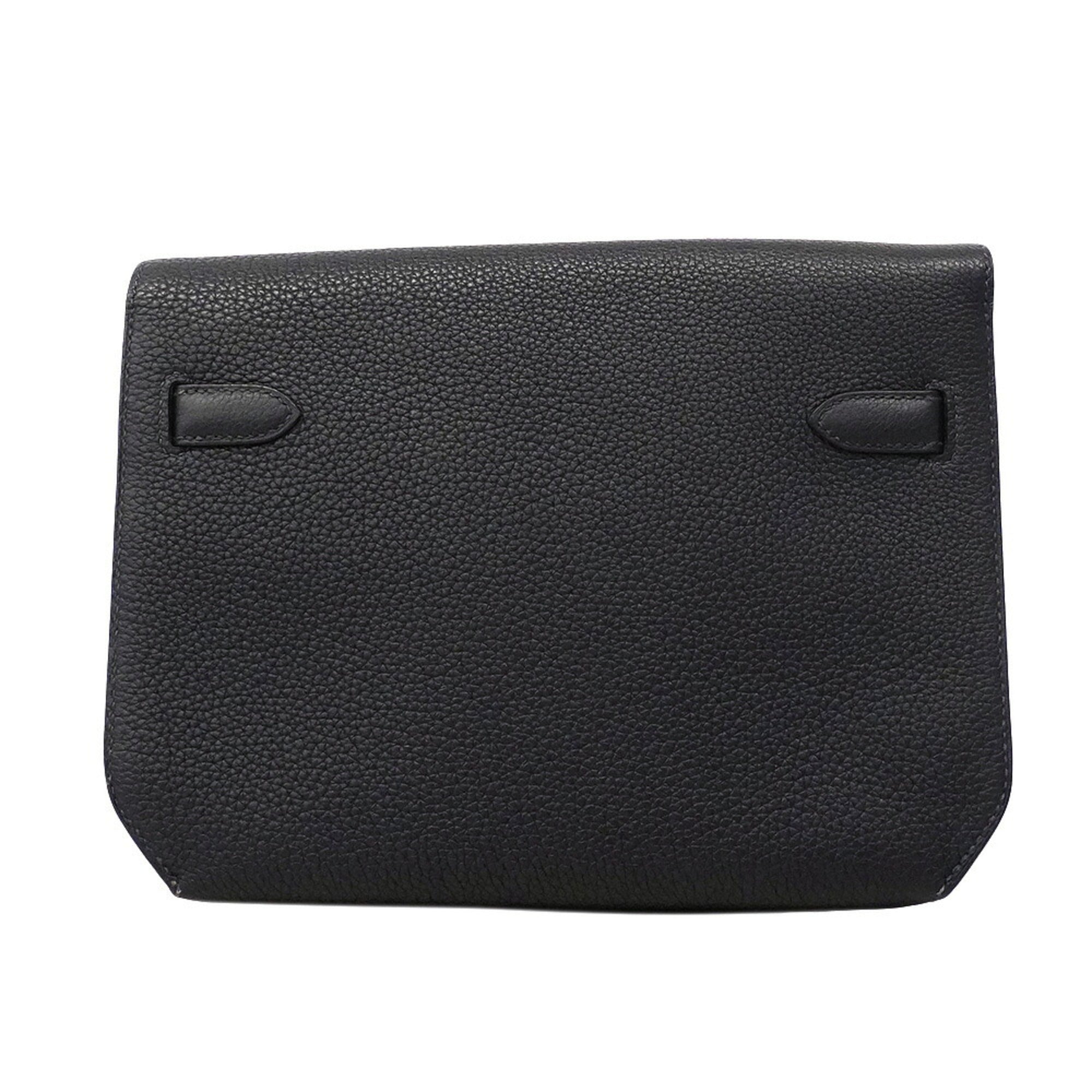 Hermes Blue Indigo Togo Leather Clutch Bag (Pre-Owned)