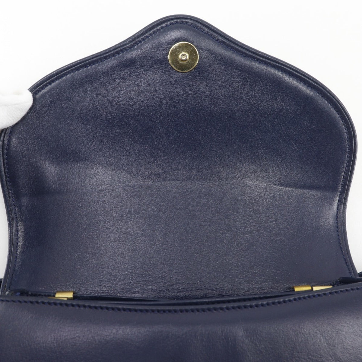 Gucci Navy Leather Shoulder Bag (Pre-Owned)