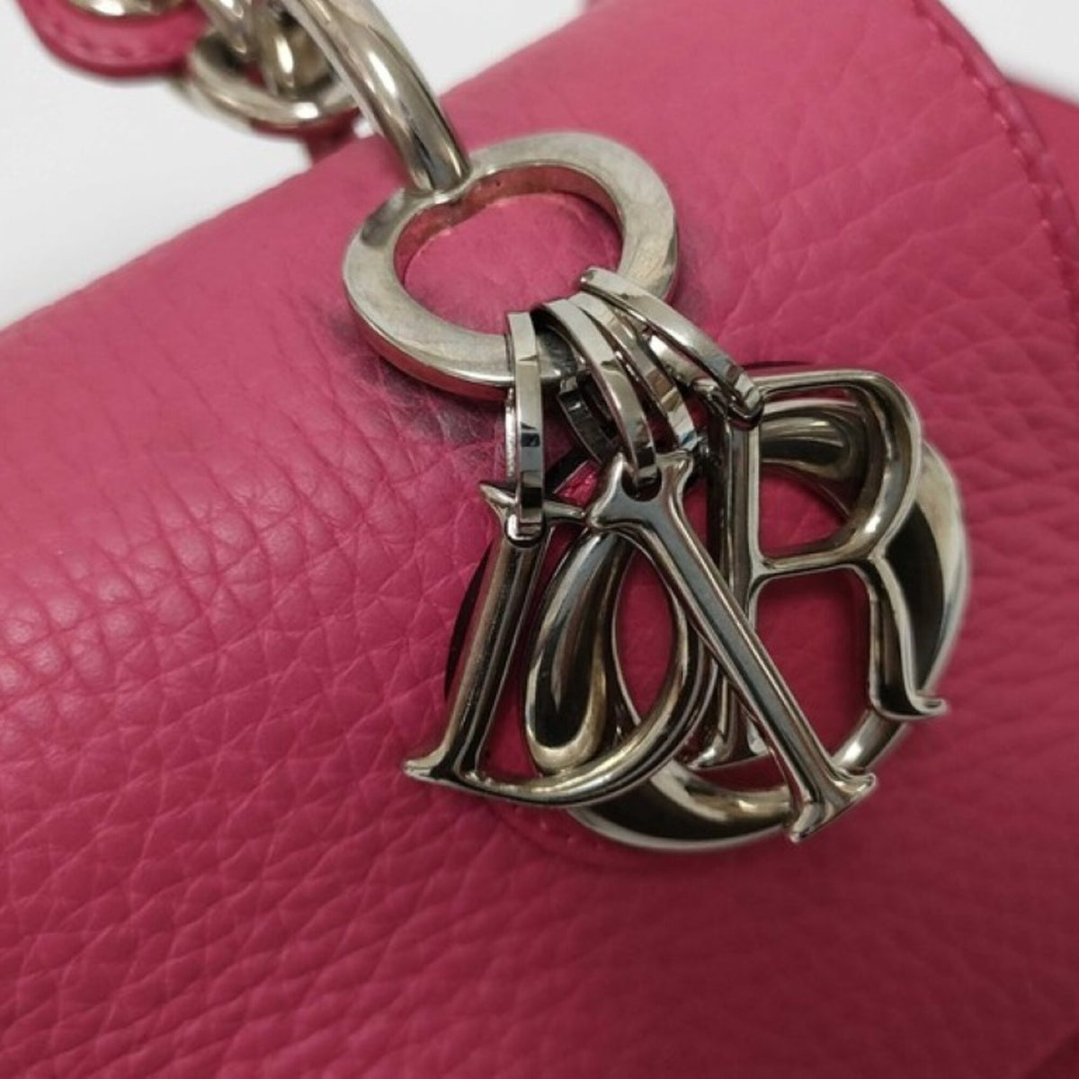 Christian Dior Rose Pink Leather Handbag Shoulder Bag (Pre-Owned)