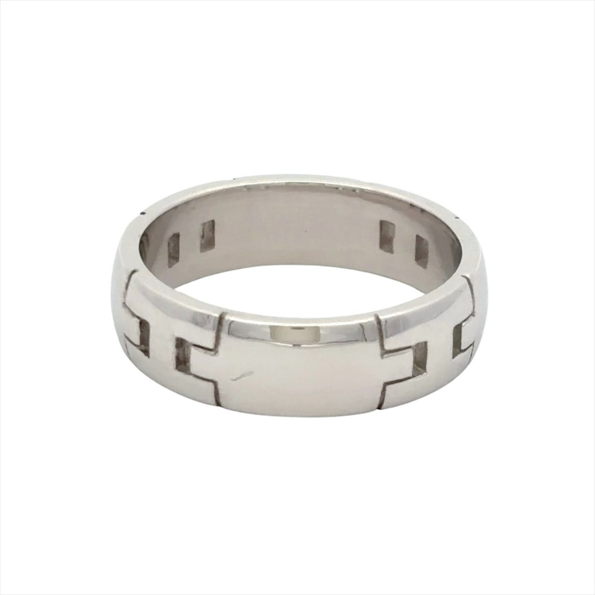 Hermes White Gold White Gold (18K) Band Ring (Pre-Owned)