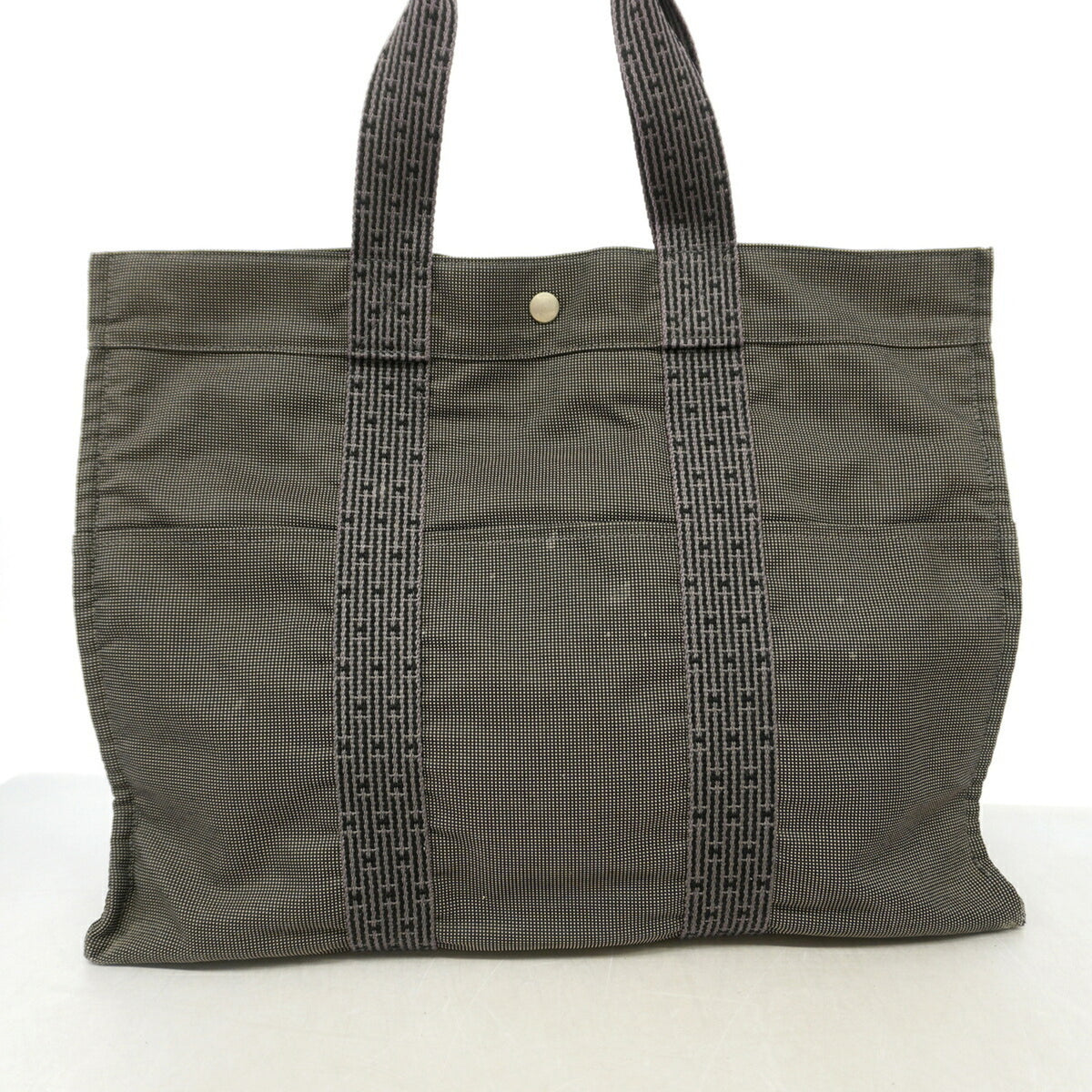 Hermes Gray Nylon Tote Bag (Pre-Owned)