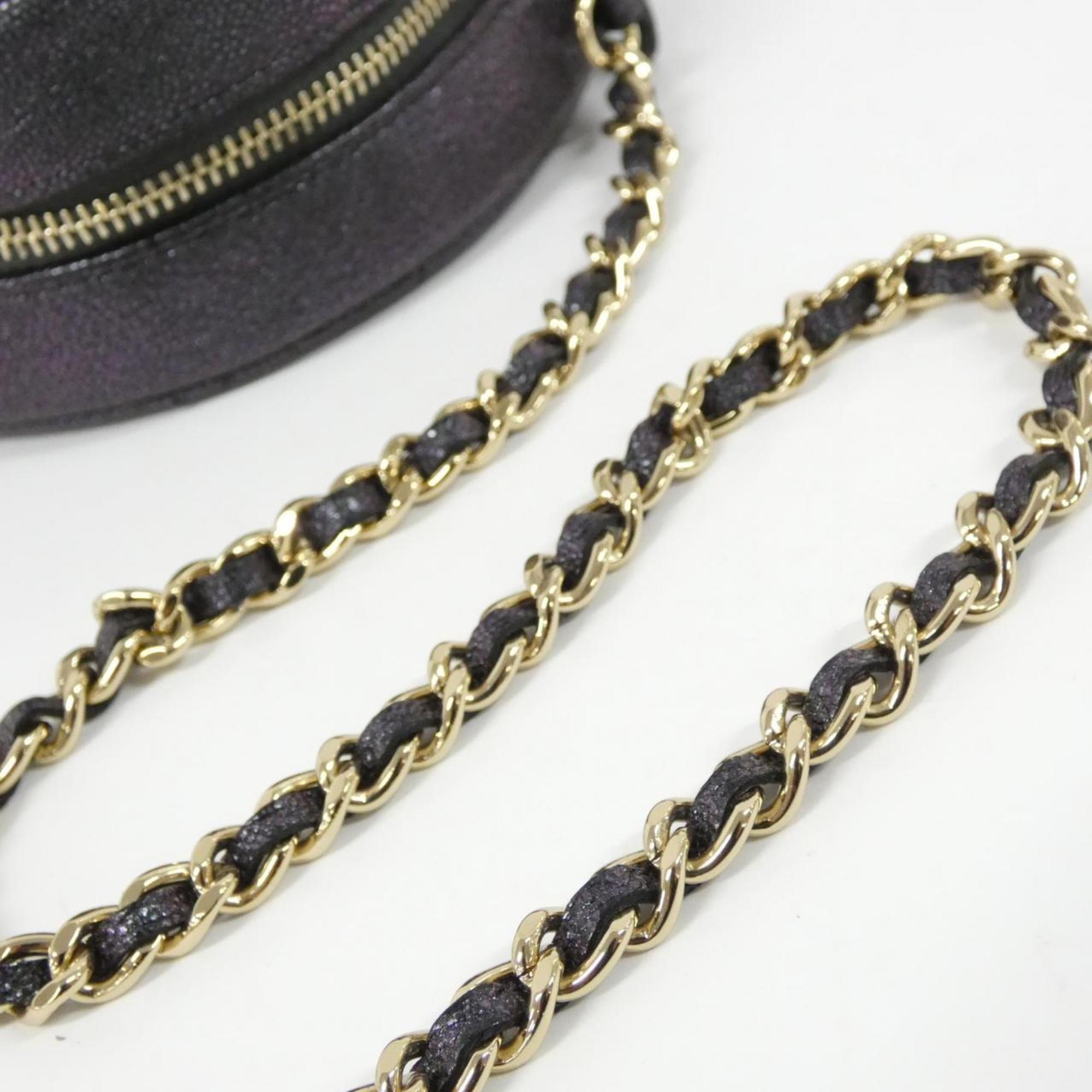 Chanel Black Leather Shoulder Bag (Pre-Owned)