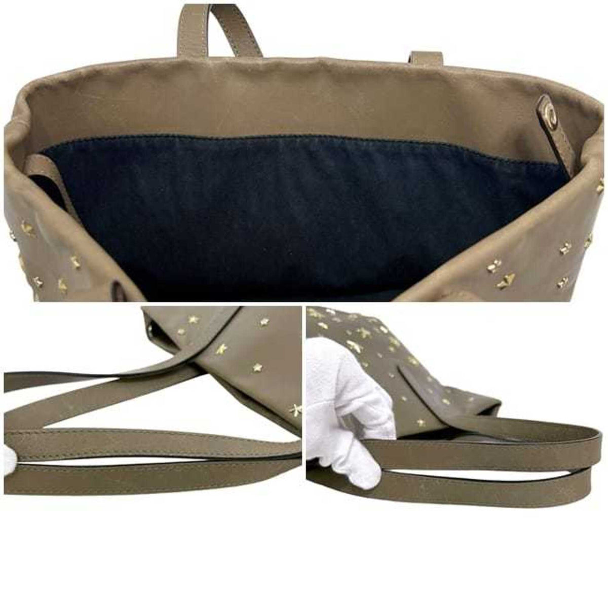 Jimmy Choo Beige Leather Tote Bag (Pre-Owned)