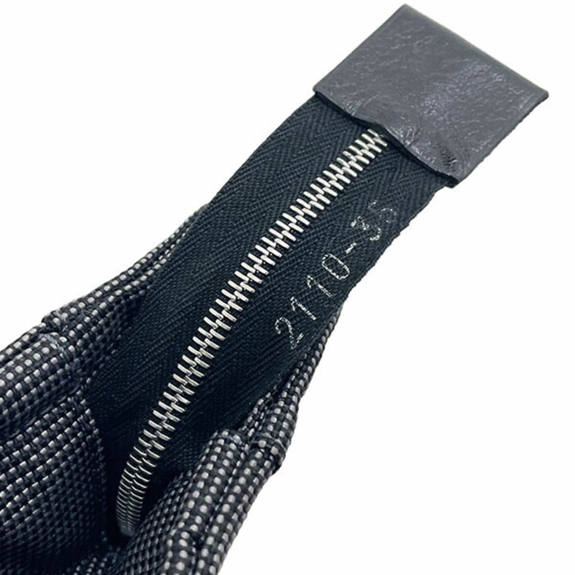 Hermes Gray Nylon Canvas Pouch (Pre-Owned)