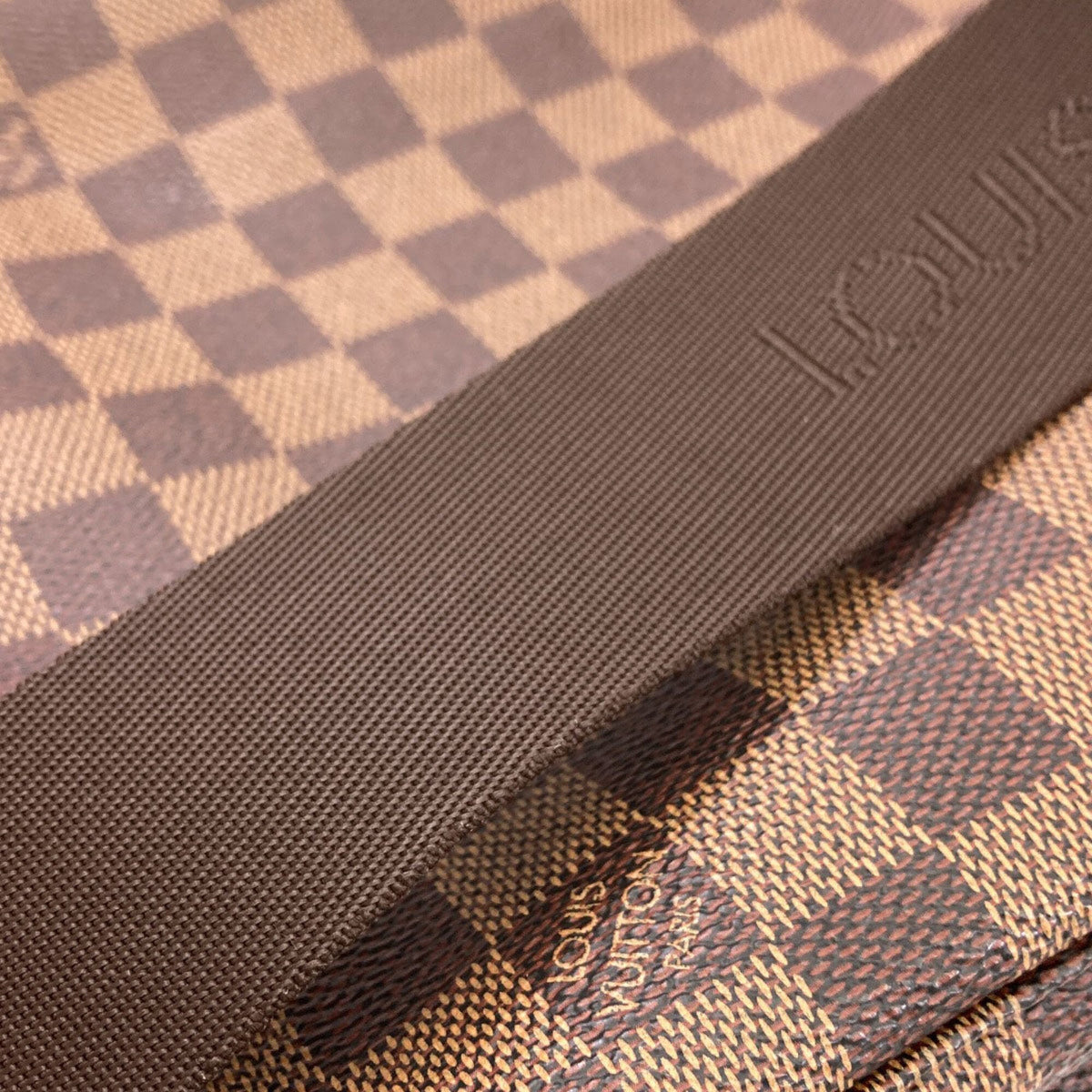Louis Vuitton Damier Damier Canvas Ebene Damier Canvas Shoulder Bag (Pre-Owned)