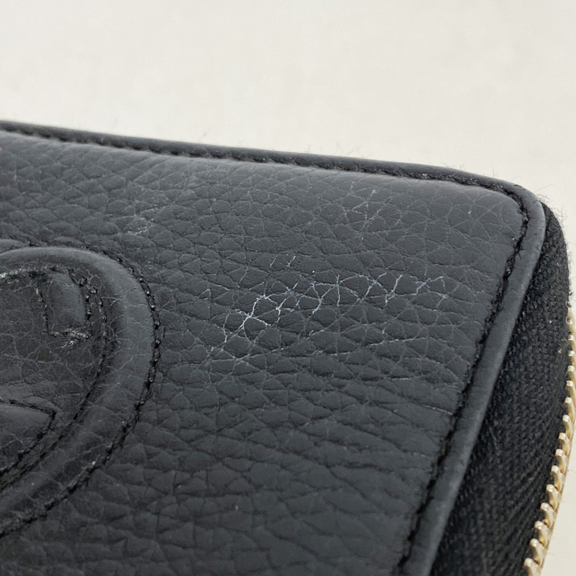Gucci Black Leather Coin Purse/Coin Case (Pre-Owned)