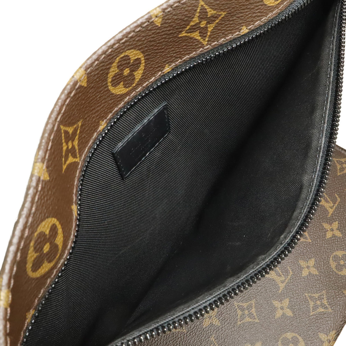 Louis Vuitton Monogram Macassar Monogram Macassar Monogram Leather Pouch Shoulder Bag Tote Bag (Pre-Owned)
