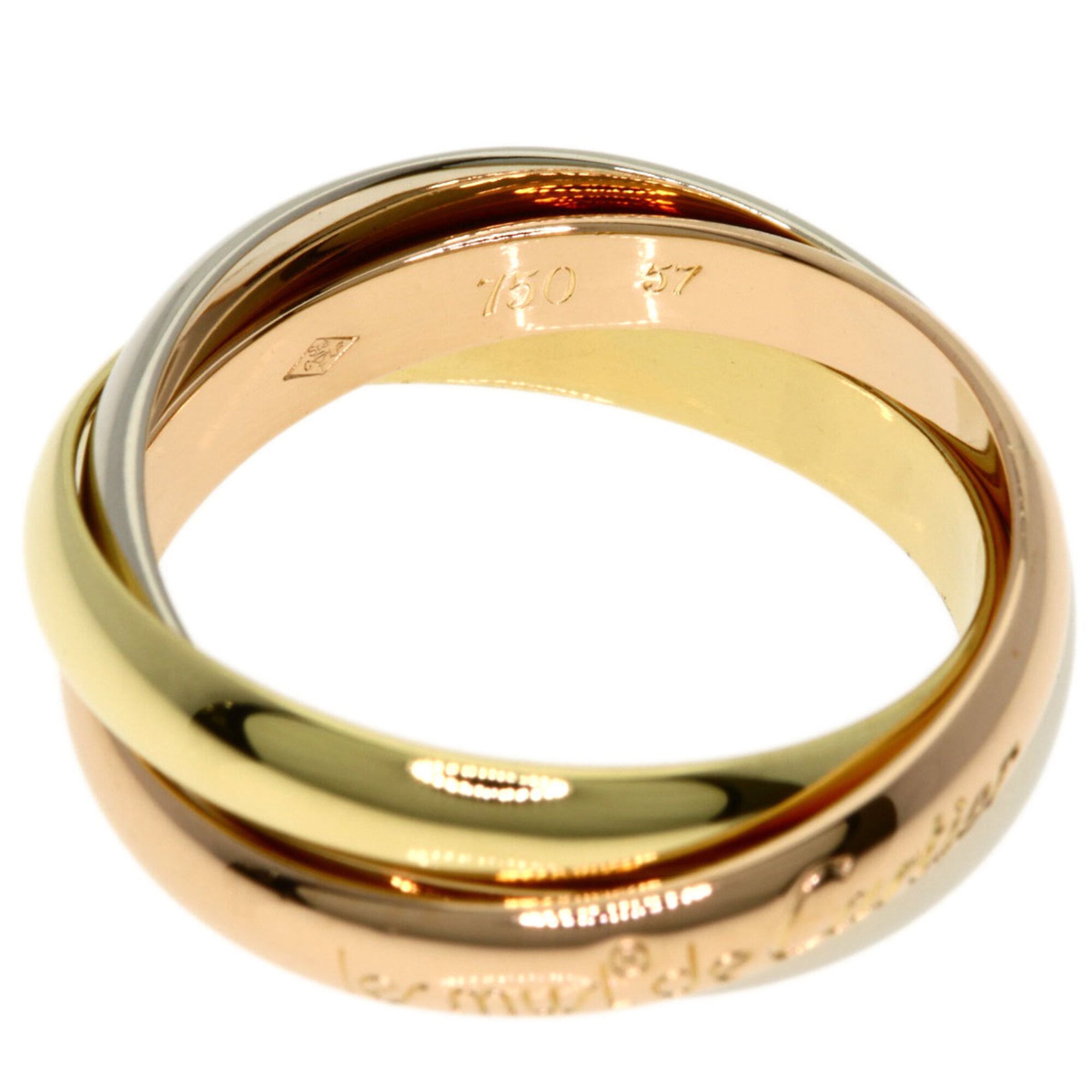 Cartier Trinity Yellow Gold (18K) Pink Gold (18K) White Gold (18K) Band Ring (Pre-Owned)