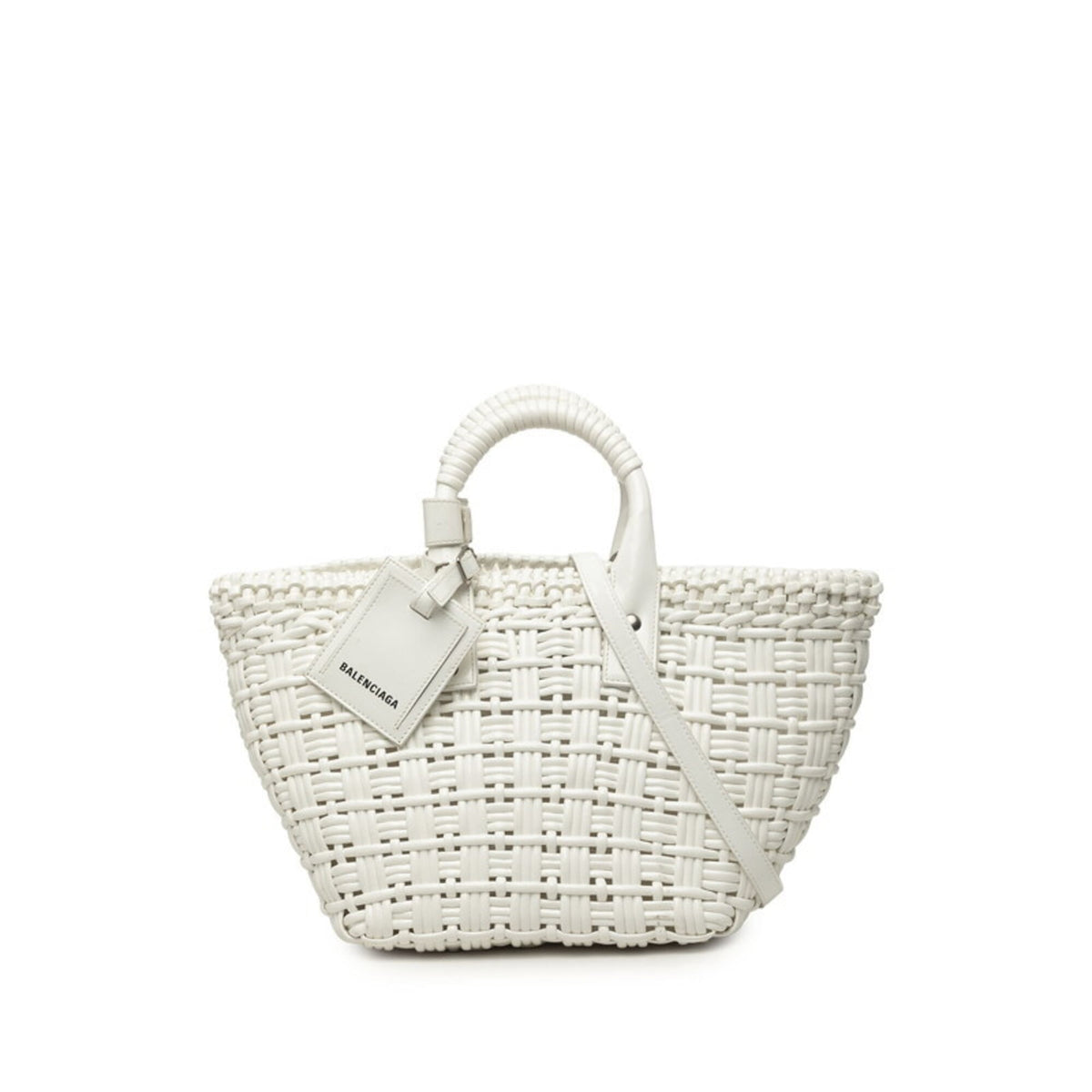 Balenciaga White Leather Handbag Shoulder Bag (Pre-Owned)