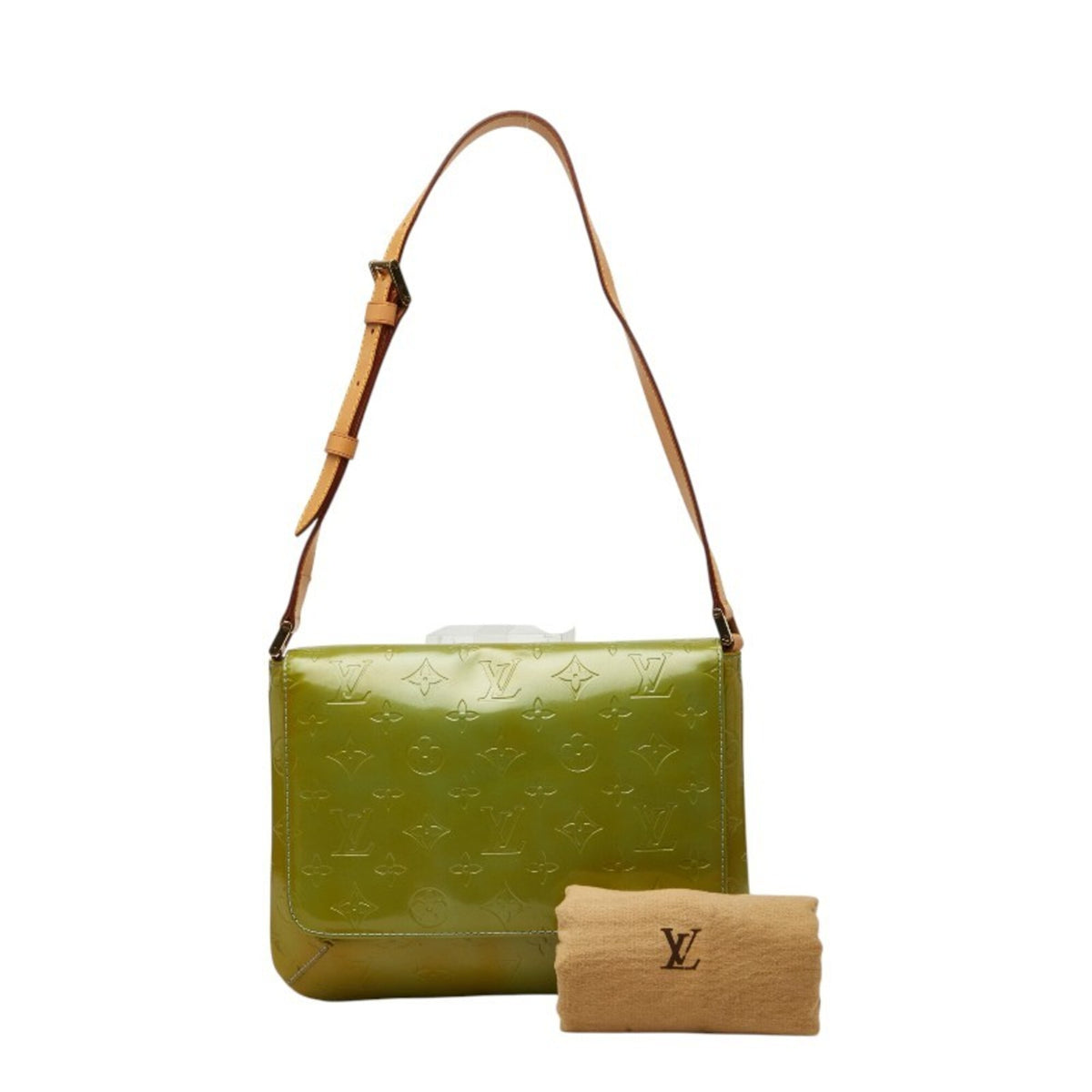 Louis Vuitton Monogram Vernis Baby Blue Green Patent Leather Shoulder Bag (Pre-Owned)