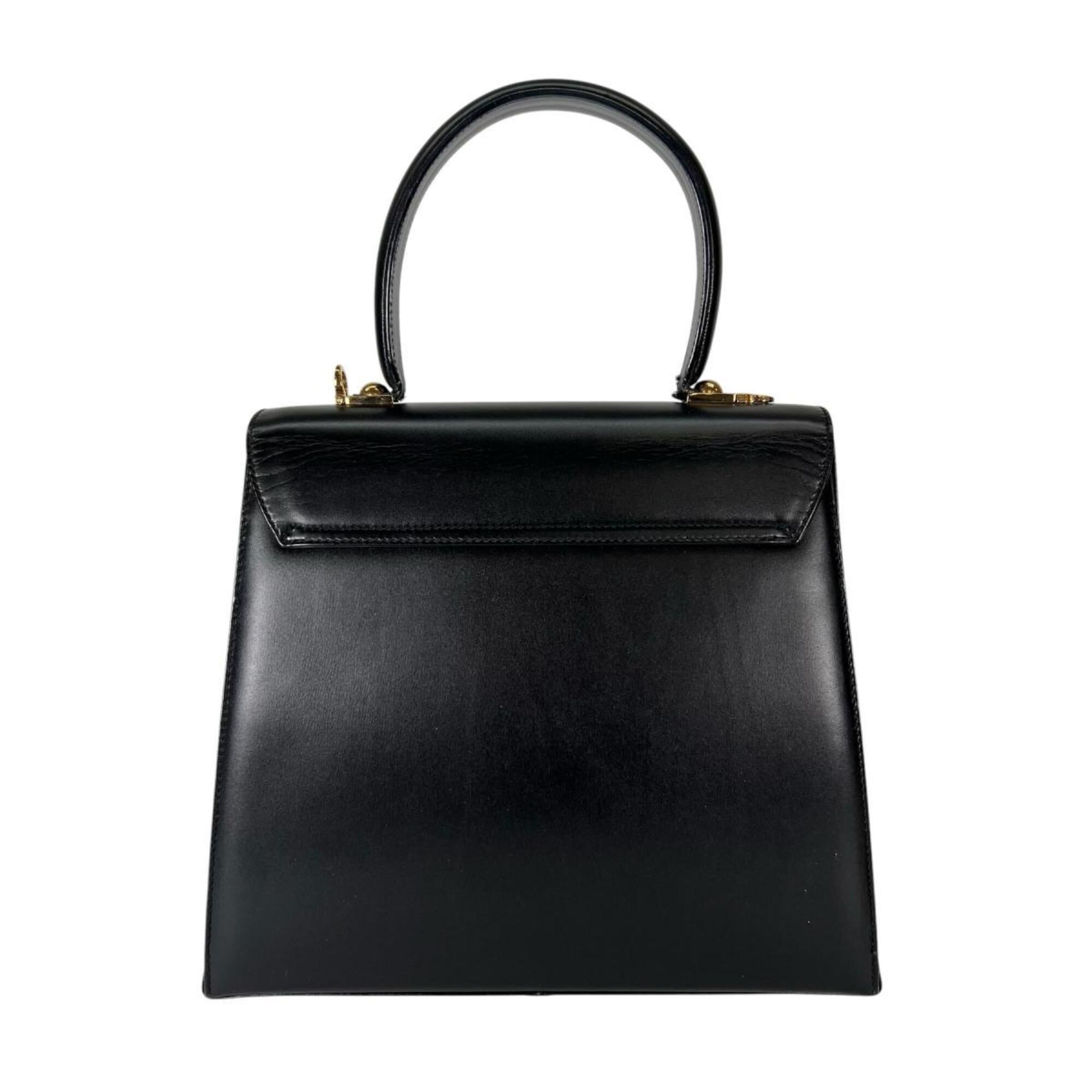 Salvatore Ferragamo Black Leather Handbag (Pre-Owned)