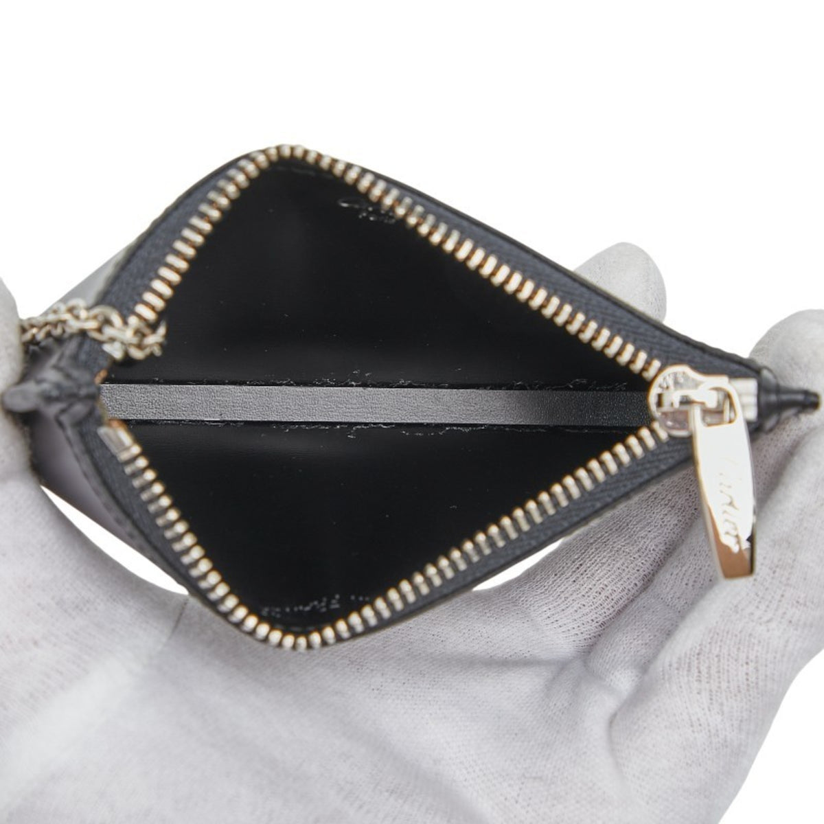 Cartier Black Leather Coin Purse/Coin Case (Pre-Owned)