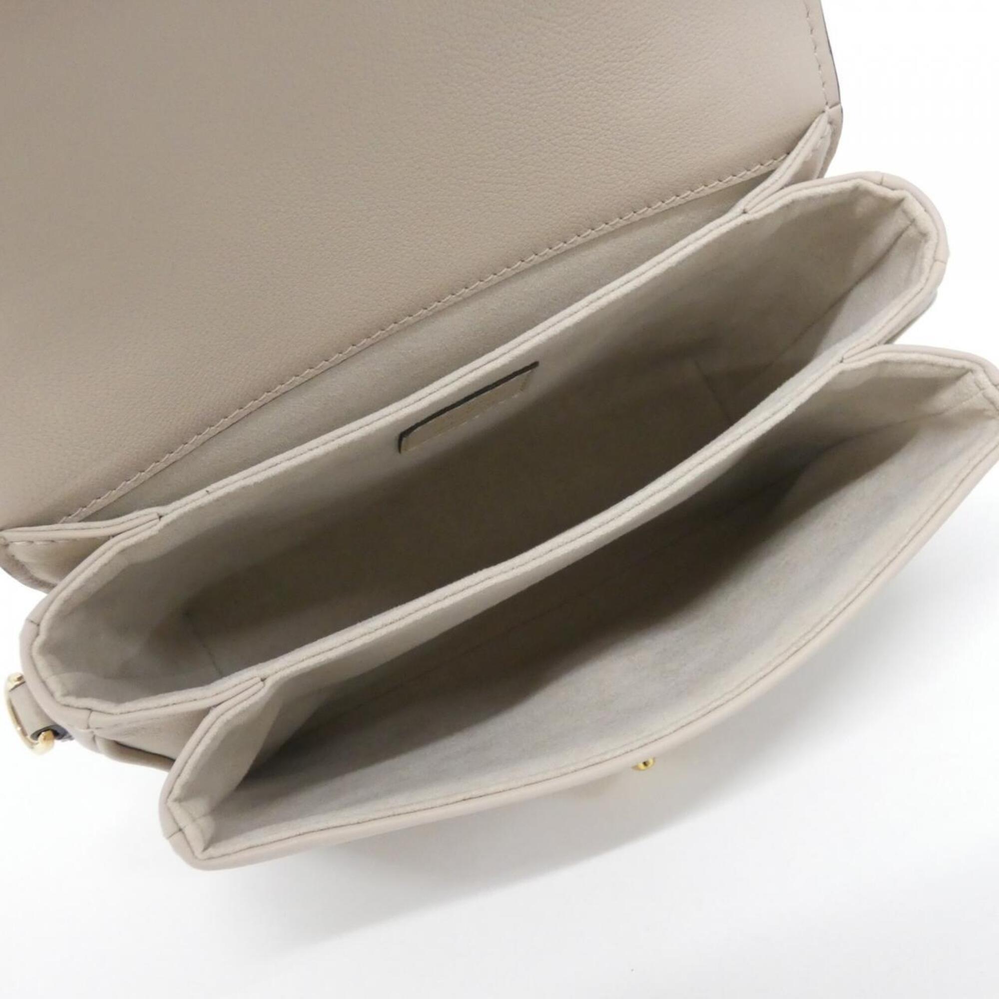 Louis Vuitton Grayish Leather Shoulder Bag (Pre-Owned)