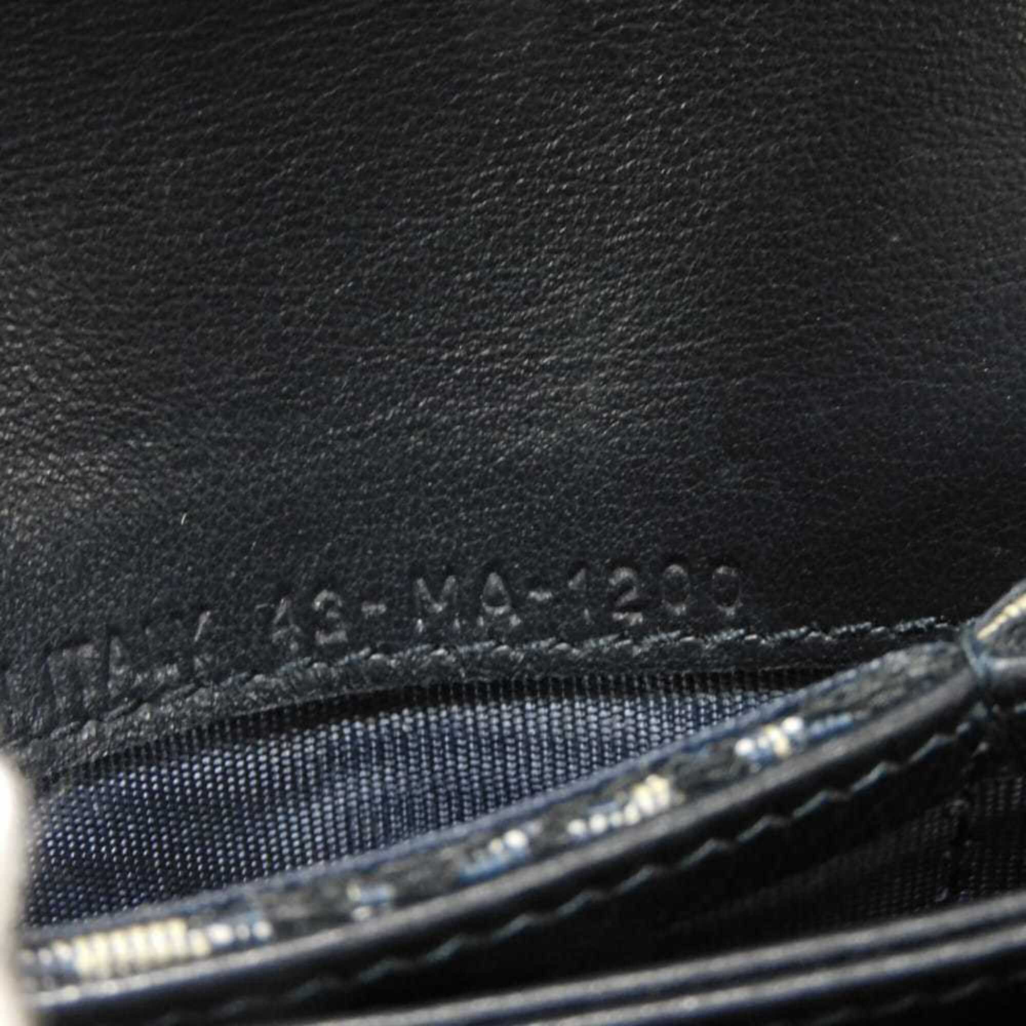Christian Dior Beige Black Navy Canvas Leather Coin Purse/Coin Case (Pre-Owned)