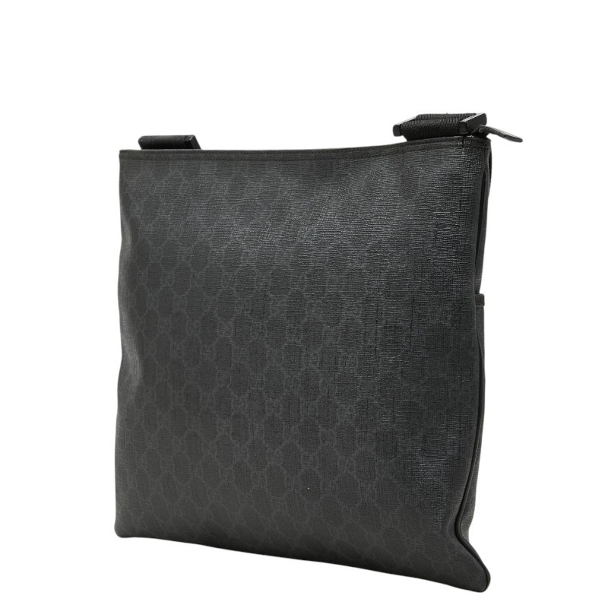 Gucci Black Gray Gg Supreme Shoulder Bag (Pre-Owned)