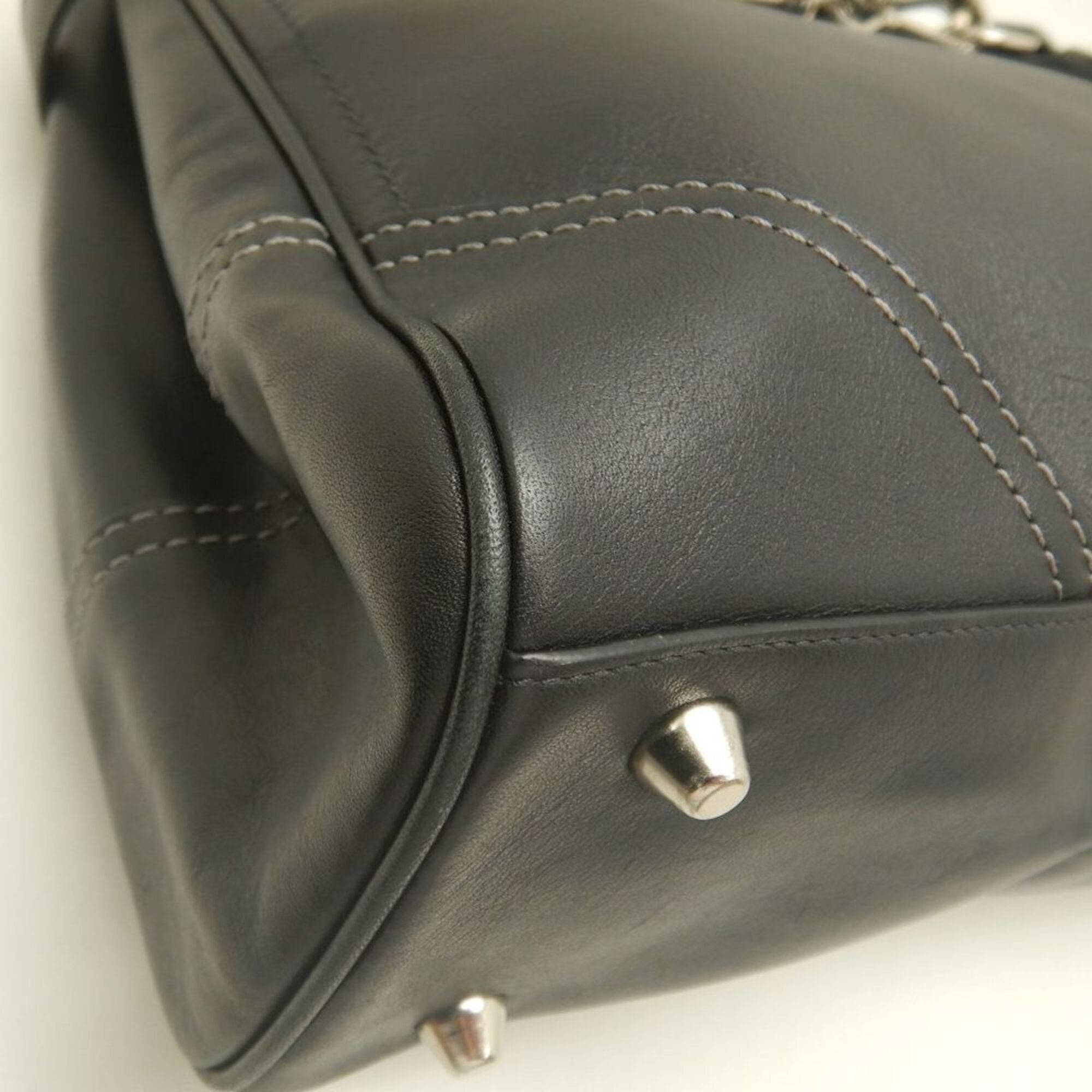 Coach Black Leather Tote Bag (Pre-Owned)
