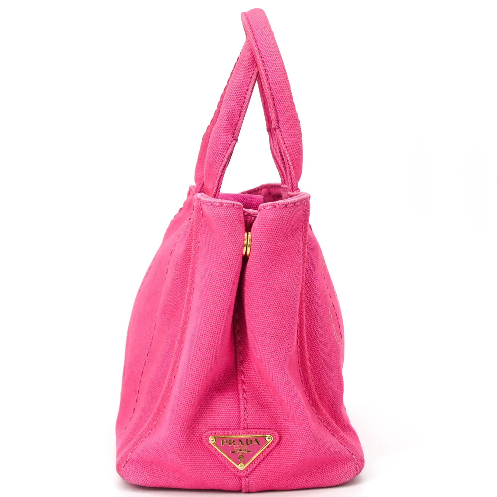 Prada Pink Canvas Handbag Shoulder Bag (Pre-Owned)
