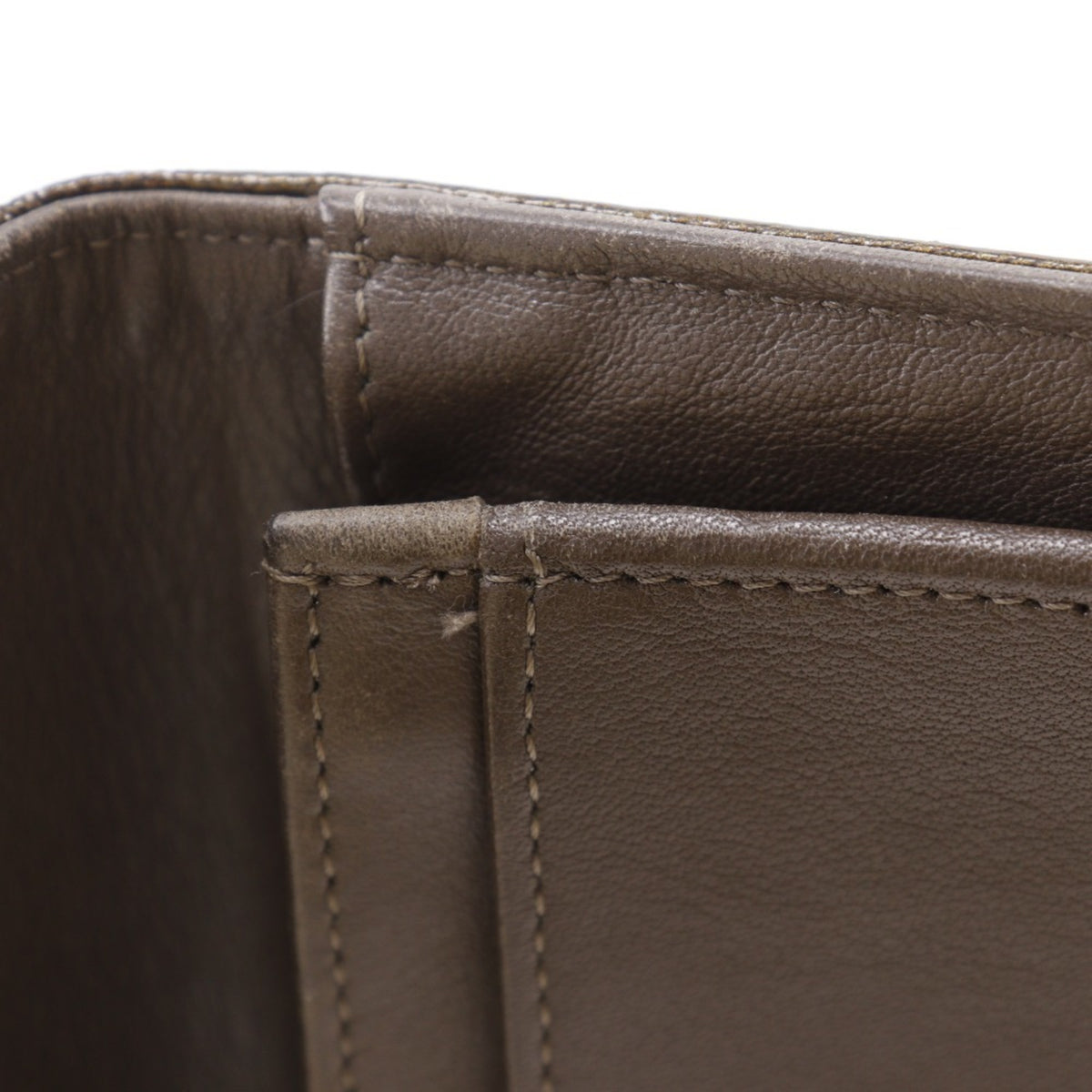 Chanel Bronze Leather Long Wallet (Bi-Fold) (Pre-Owned)