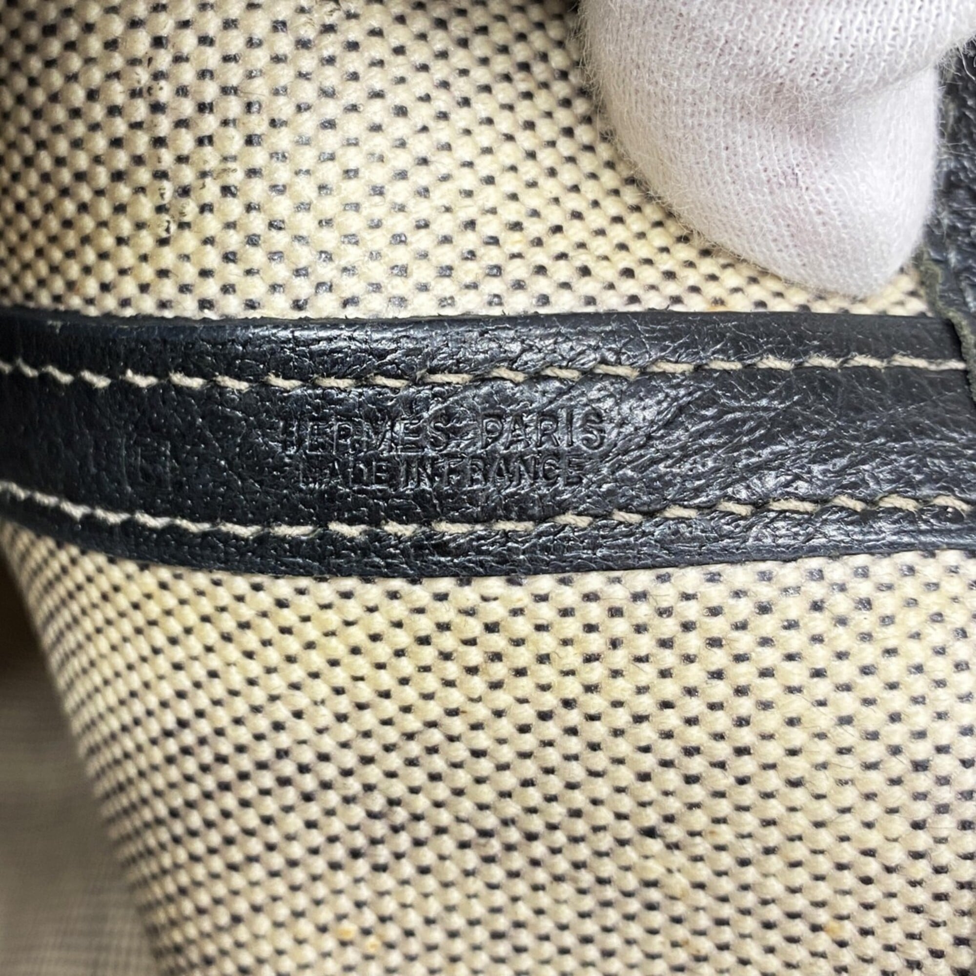 Hermes Black Toile H Tote Bag (Pre-Owned)