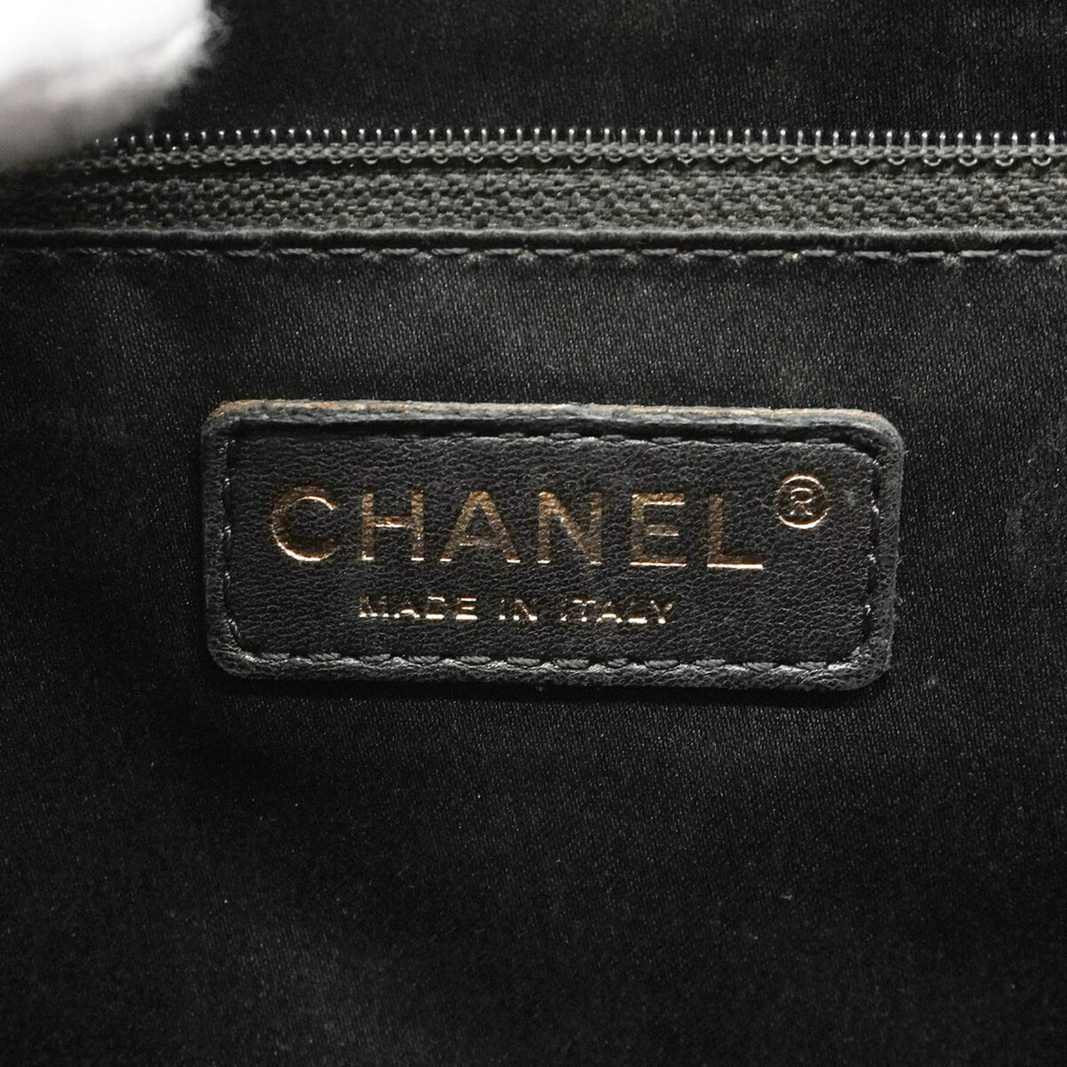 Chanel Black Grained Calfskin Tote Bag (Pre-Owned)