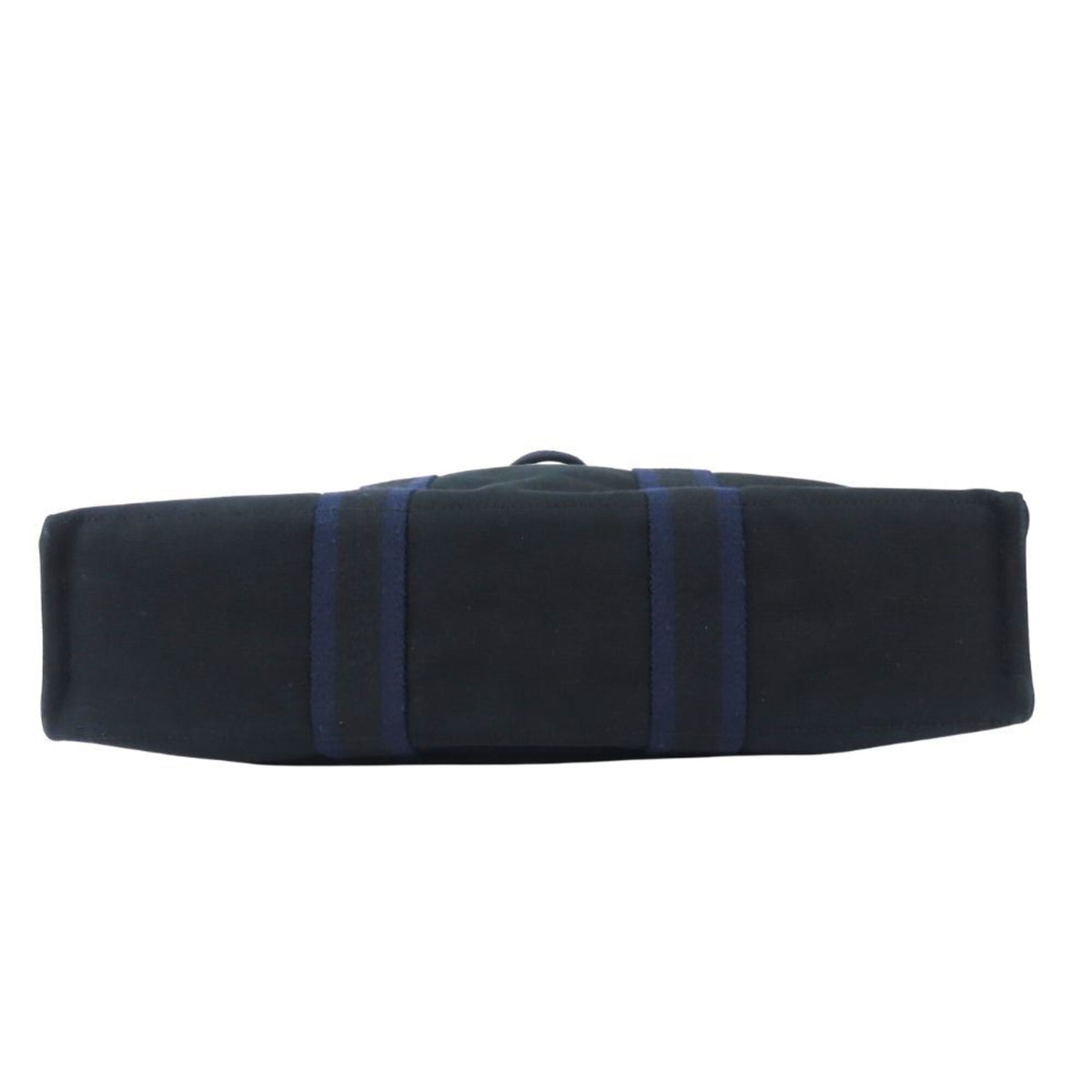 Hermes Black Navy Canvas Tote Bag (Pre-Owned)
