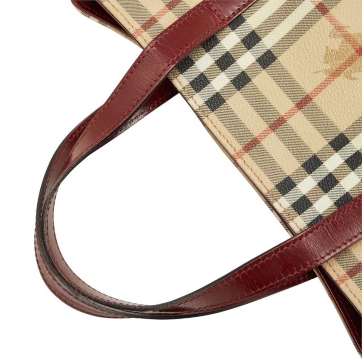 Burberry Beige Multi-Color Pvc Leather Handbag (Pre-Owned)