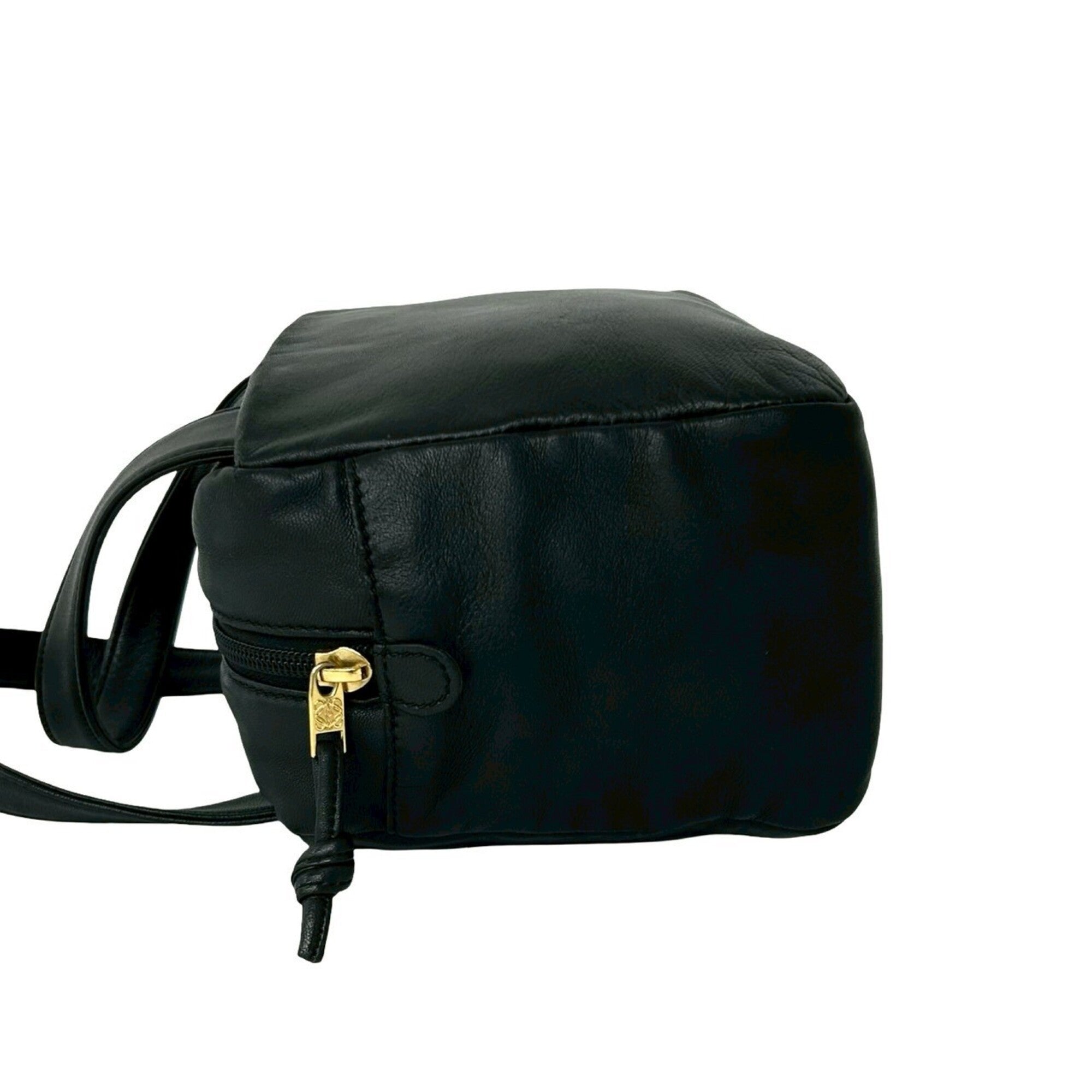 Loewe Black Leather Handbag Tote Bag (Pre-Owned)