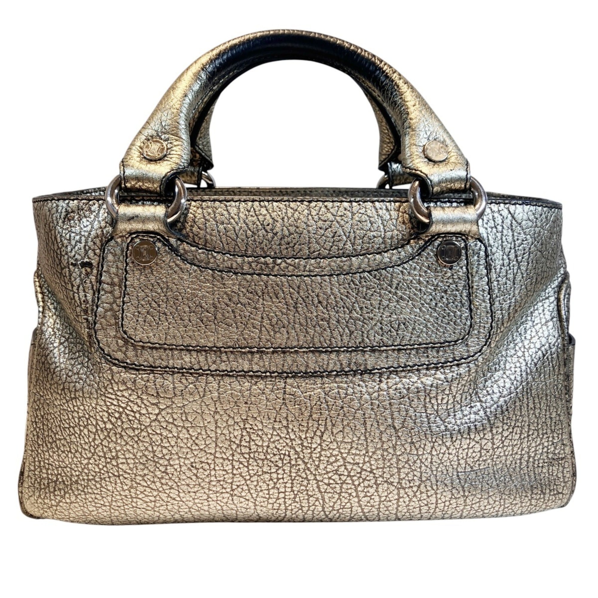 Celine Boogie Gold Metallic Leather Handbag (Pre-Owned)