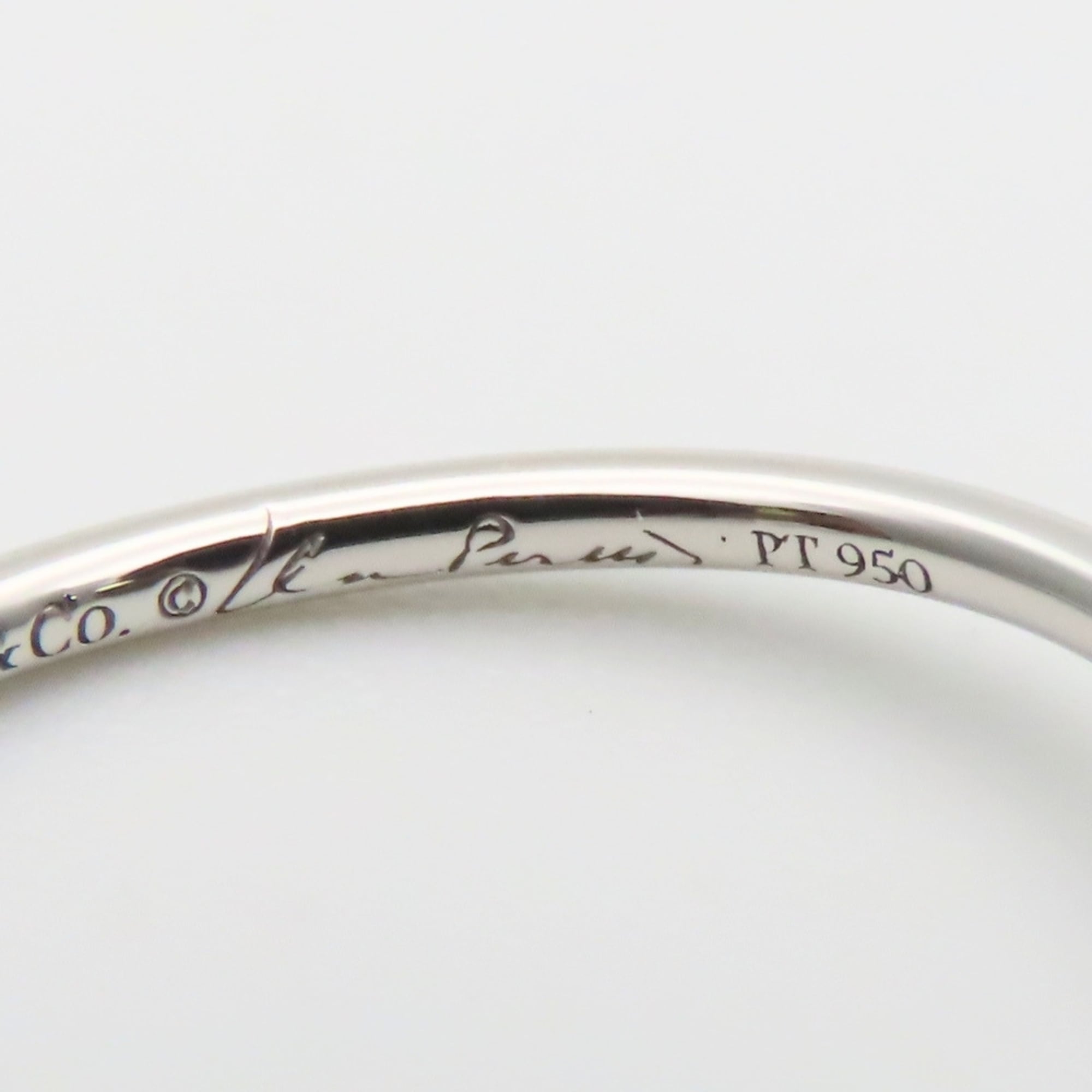 Tiffany Platinum Platinum 950 Band Ring (Pre-Owned)