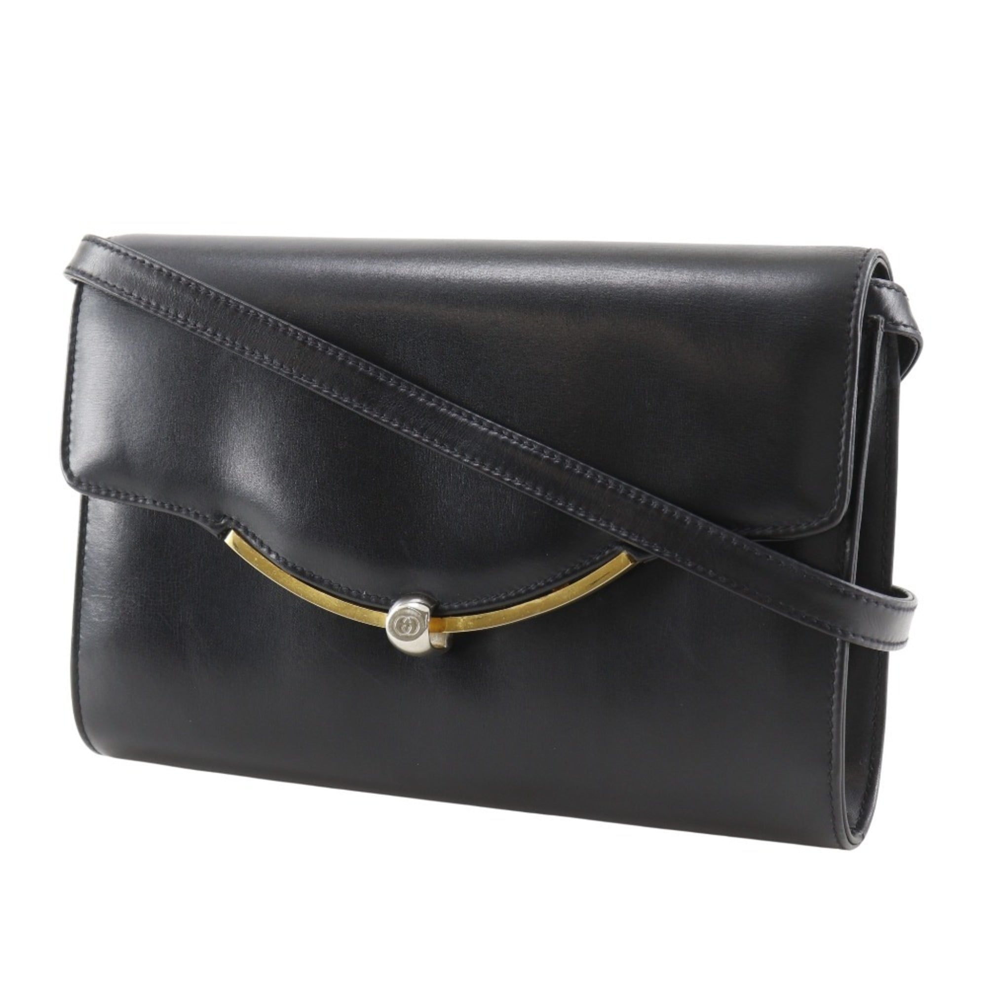 Gucci Black Leather Shoulder Bag (Pre-Owned)