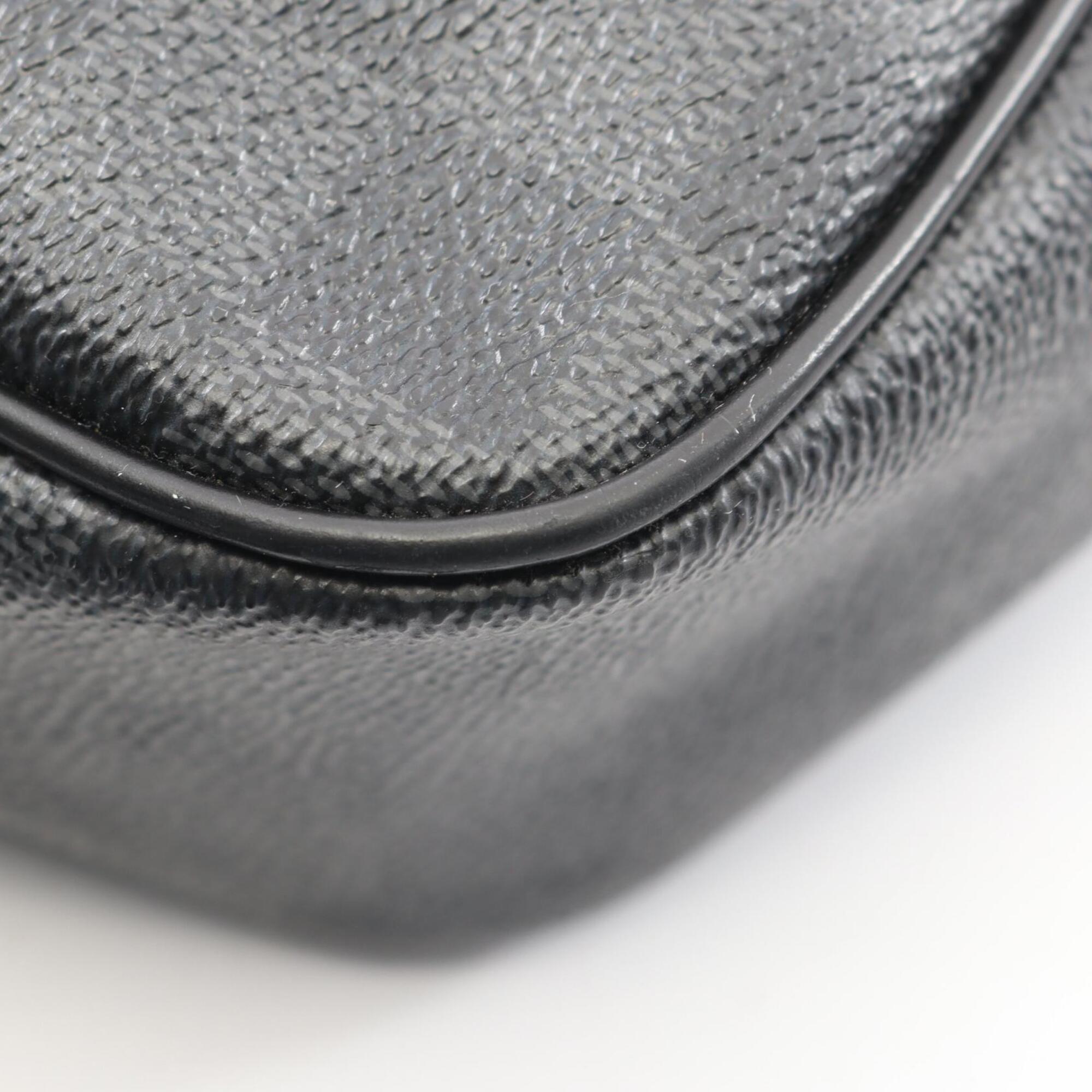 Louis Vuitton Black Coated Canvas Pvc Damier Graphite Leather Handbag Shoulder Bag (Pre-Owned)