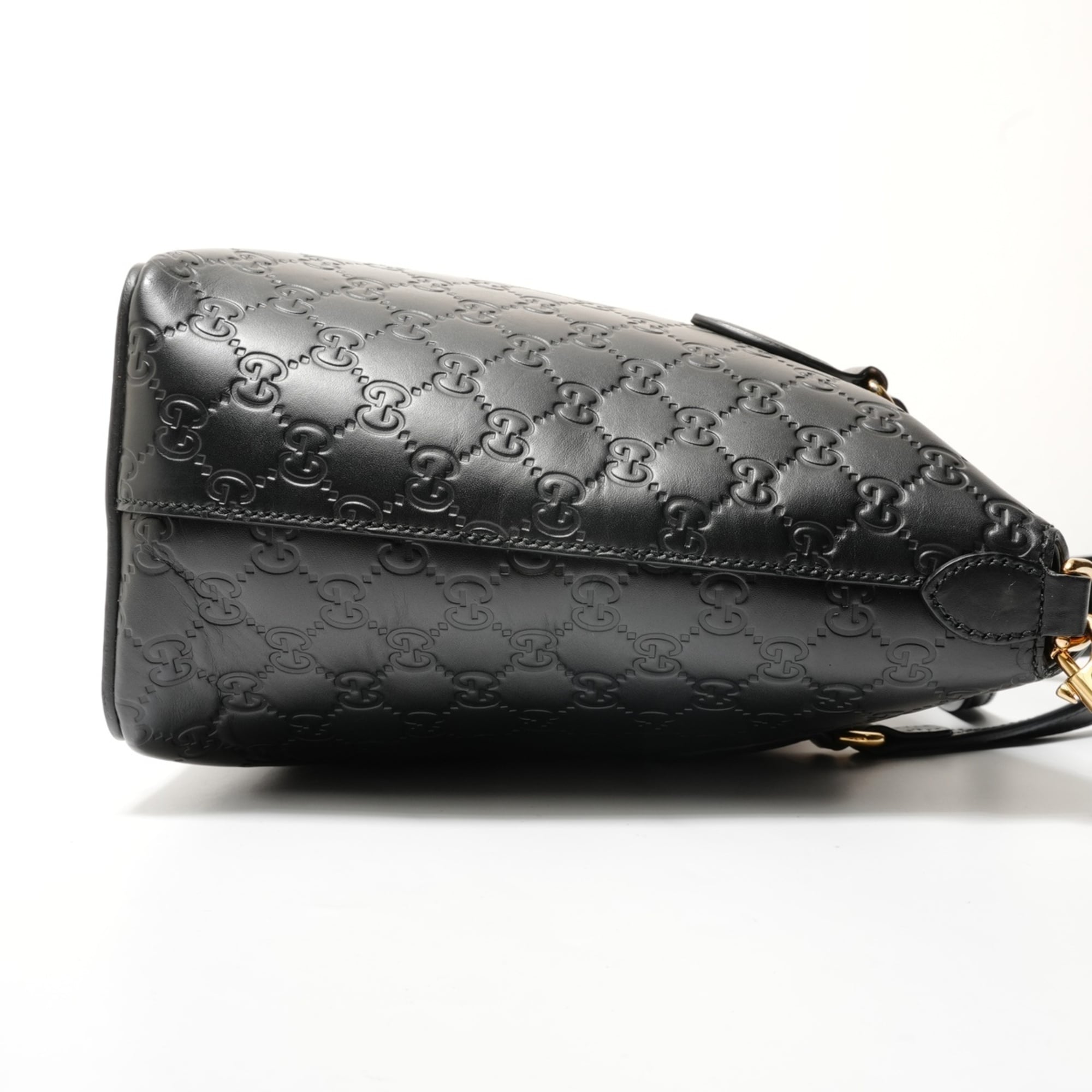 Gucci Black Gg Leather Shoulder Bag (Pre-Owned)