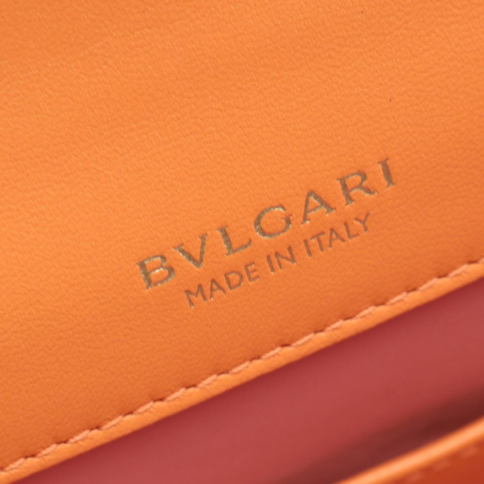 Bvlgari Orange Leather Handbag (Pre-Owned)