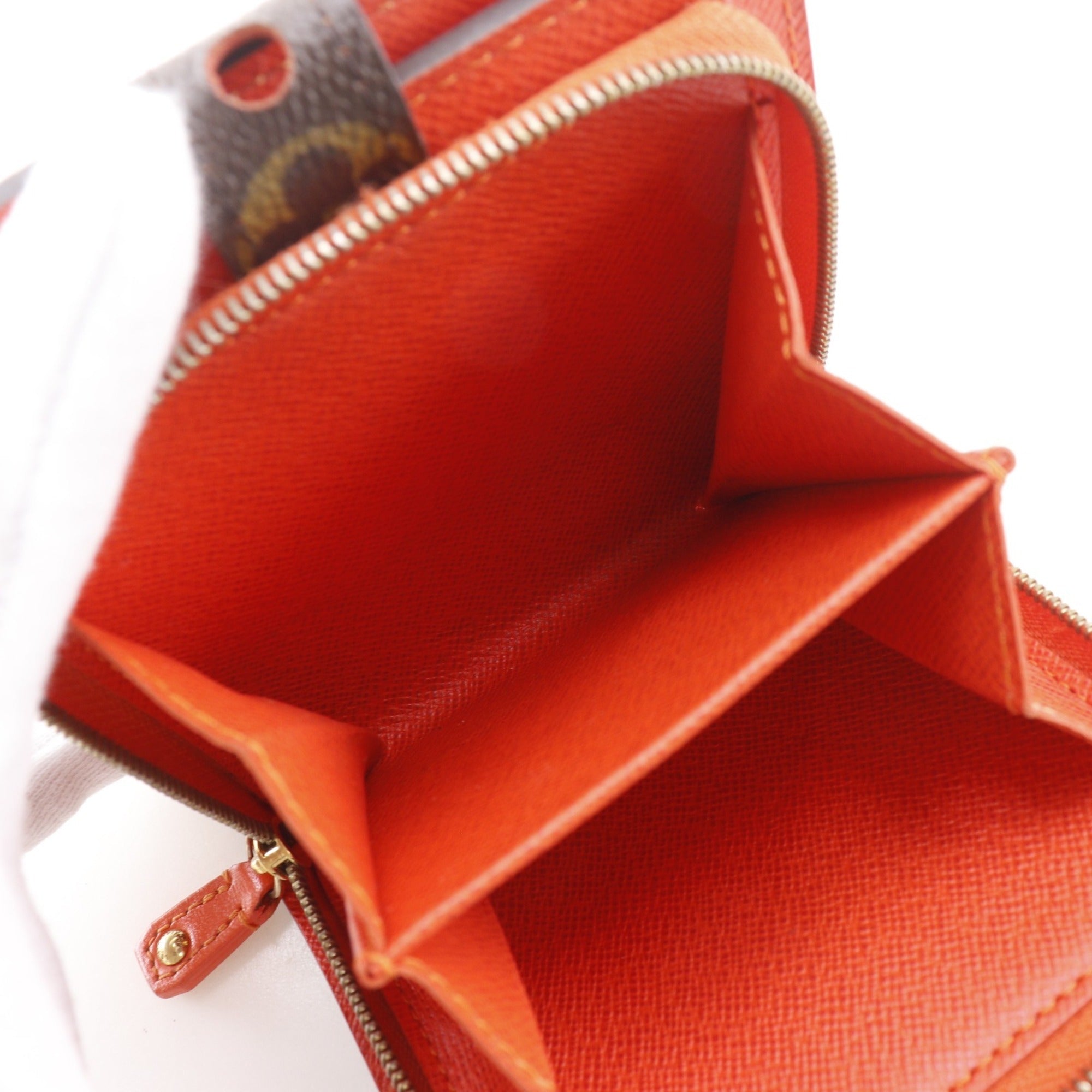 Louis Vuitton Brown Monogram Orange Canvas Monogram Perforated Wallet (Bi-Fold) (Pre-Owned)