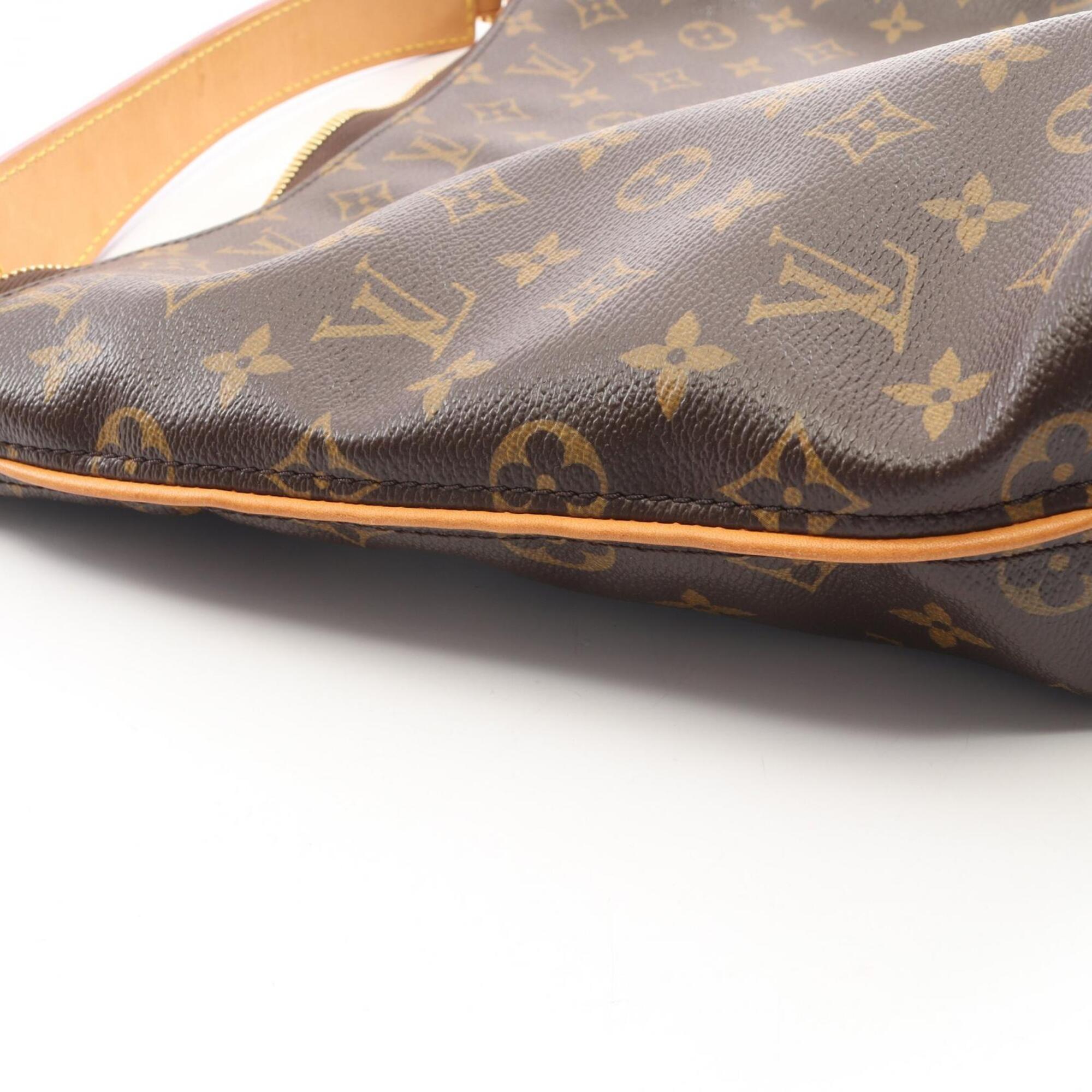 Louis Vuitton Brown Monogram Coated Canvas Leather Handbag Shoulder Bag (Pre-Owned)