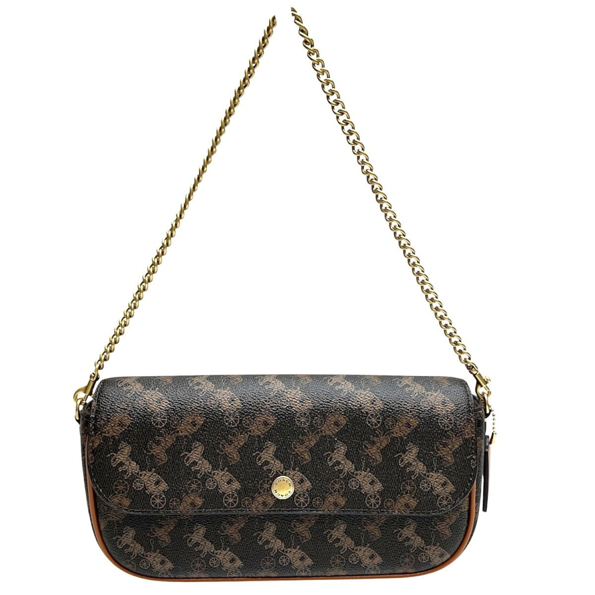Coach Brown Pvc Leather Shoulder Bag (Pre-Owned)