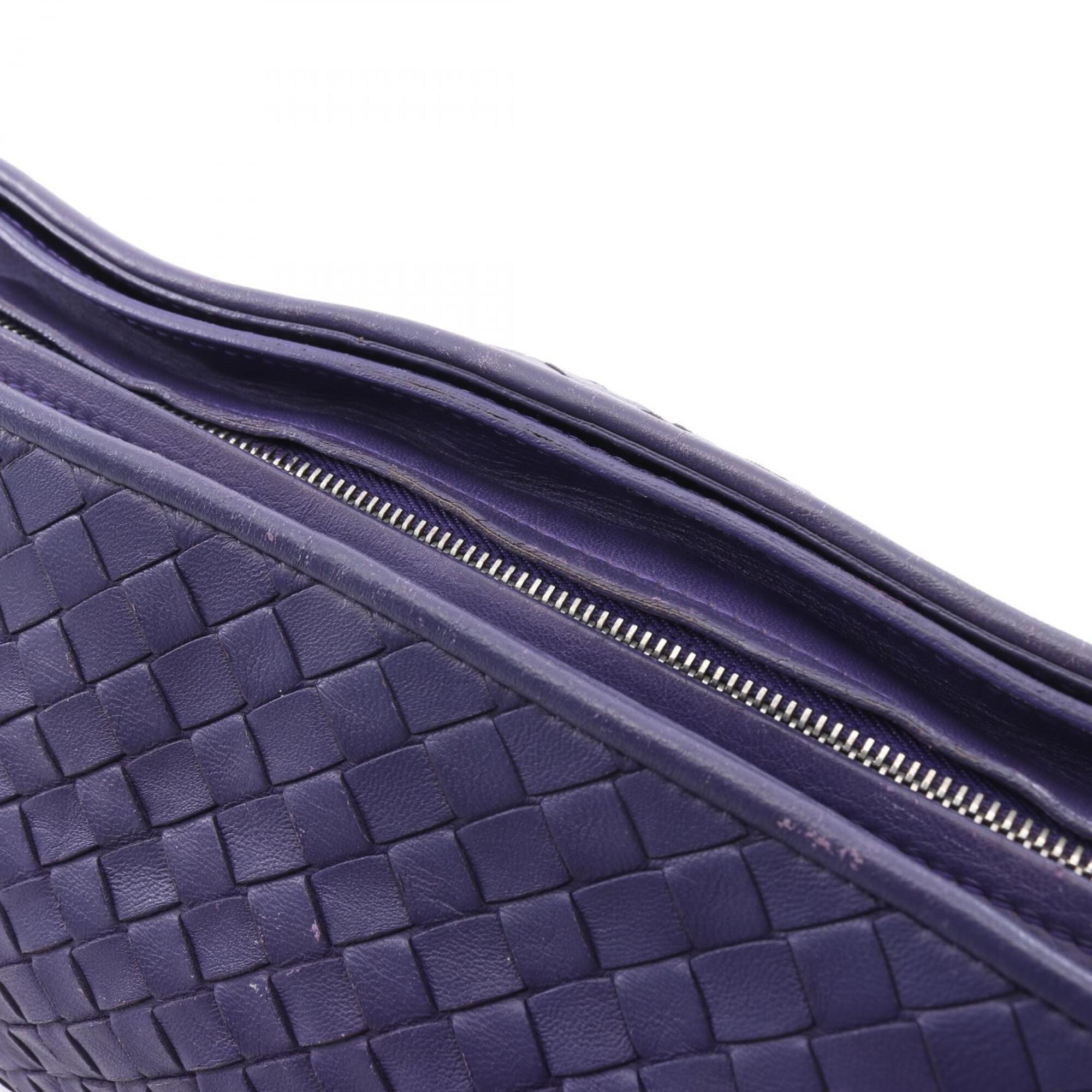 Bottega Veneta Purple Intrecciato Shoulder Bag (Pre-Owned)