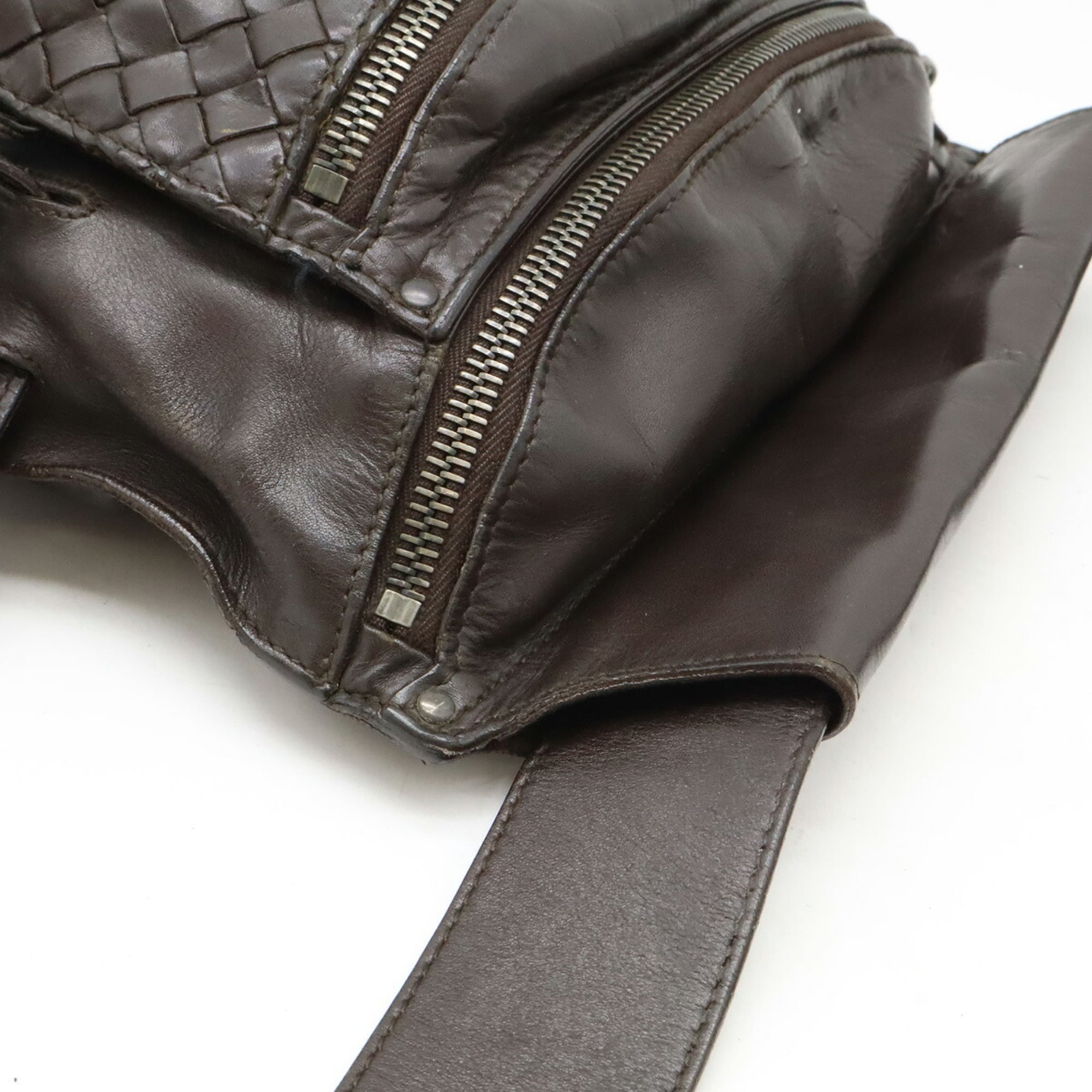 Bottega Veneta Brown Dark Brown Intrecciato Fanny Pack (Pre-Owned)