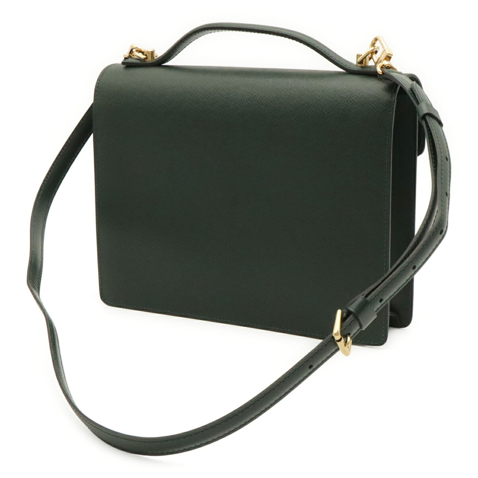 Louis Vuitton Episea Green Taiga Leather Handbag Shoulder Bag (Pre-Owned)